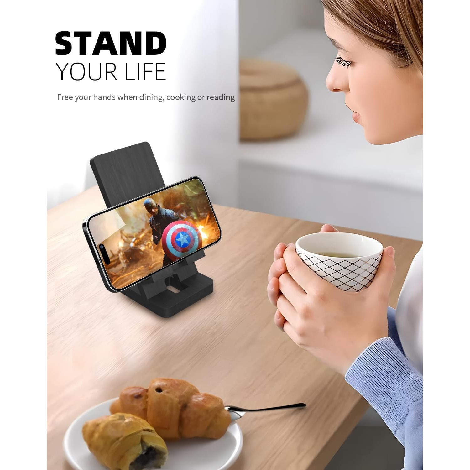 Soporte para teléfono móvil T TARANTO negro portátil