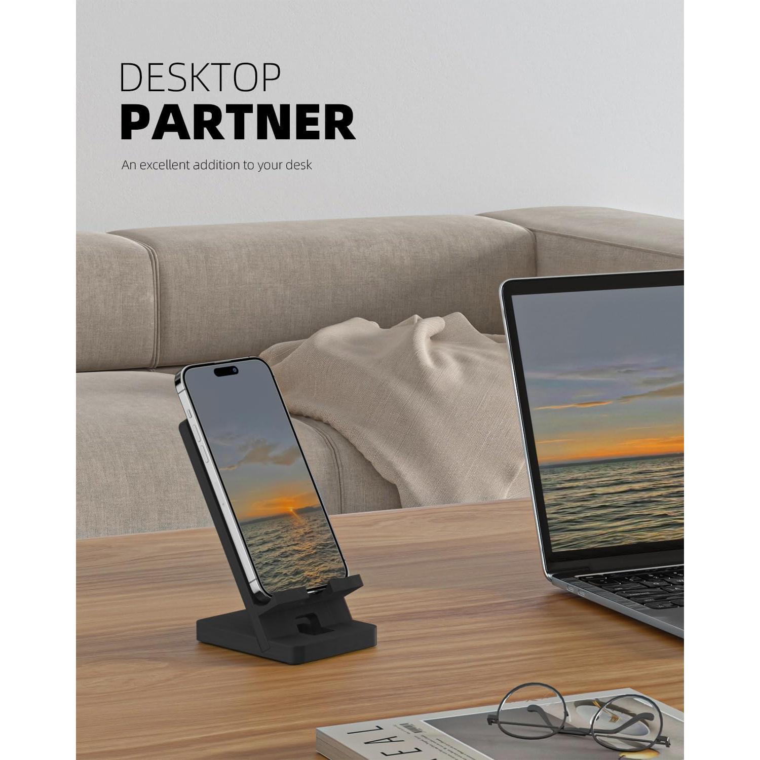 Soporte para teléfono móvil T TARANTO negro portátil