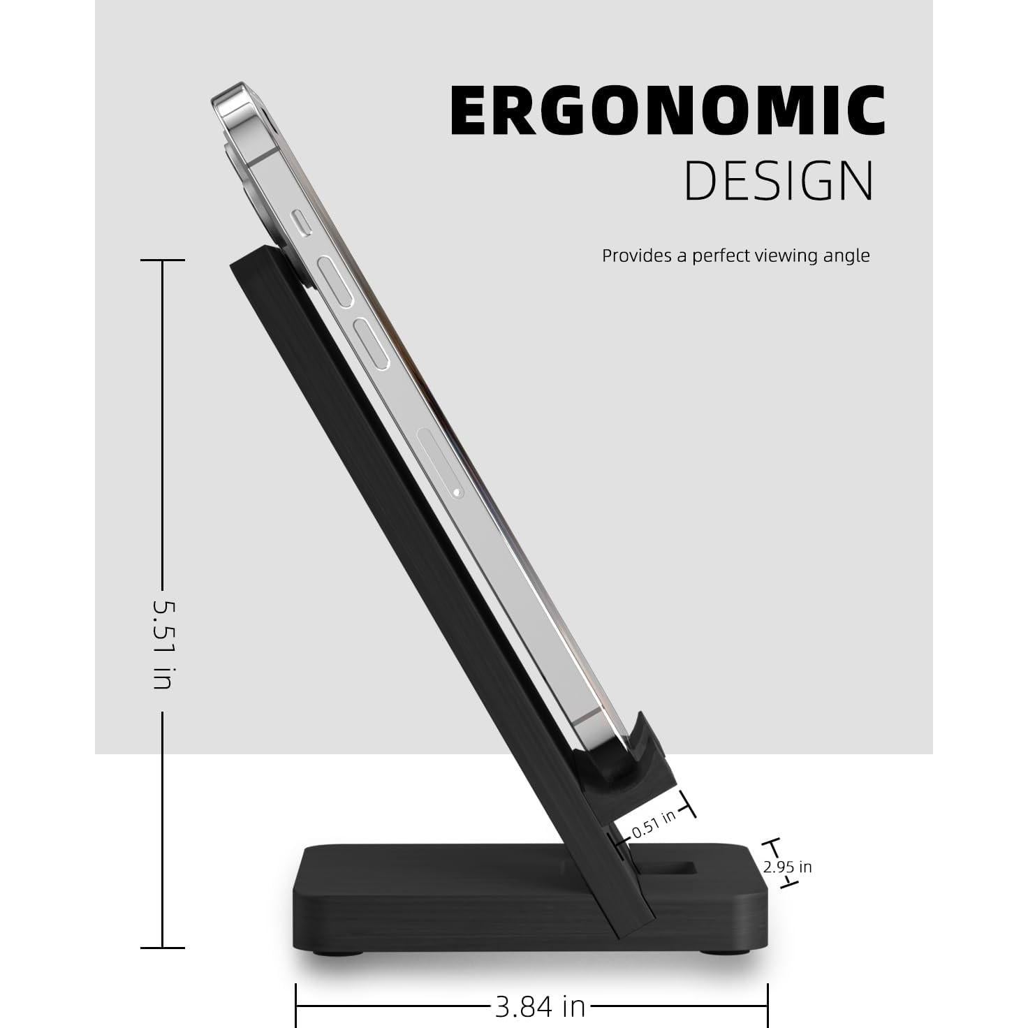 Soporte para teléfono móvil T TARANTO negro portátil