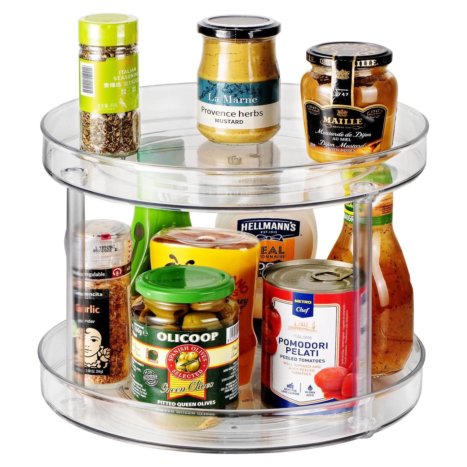 Organizador Giratorio Amolliar 2 Niveles 27.94 cm Blanco