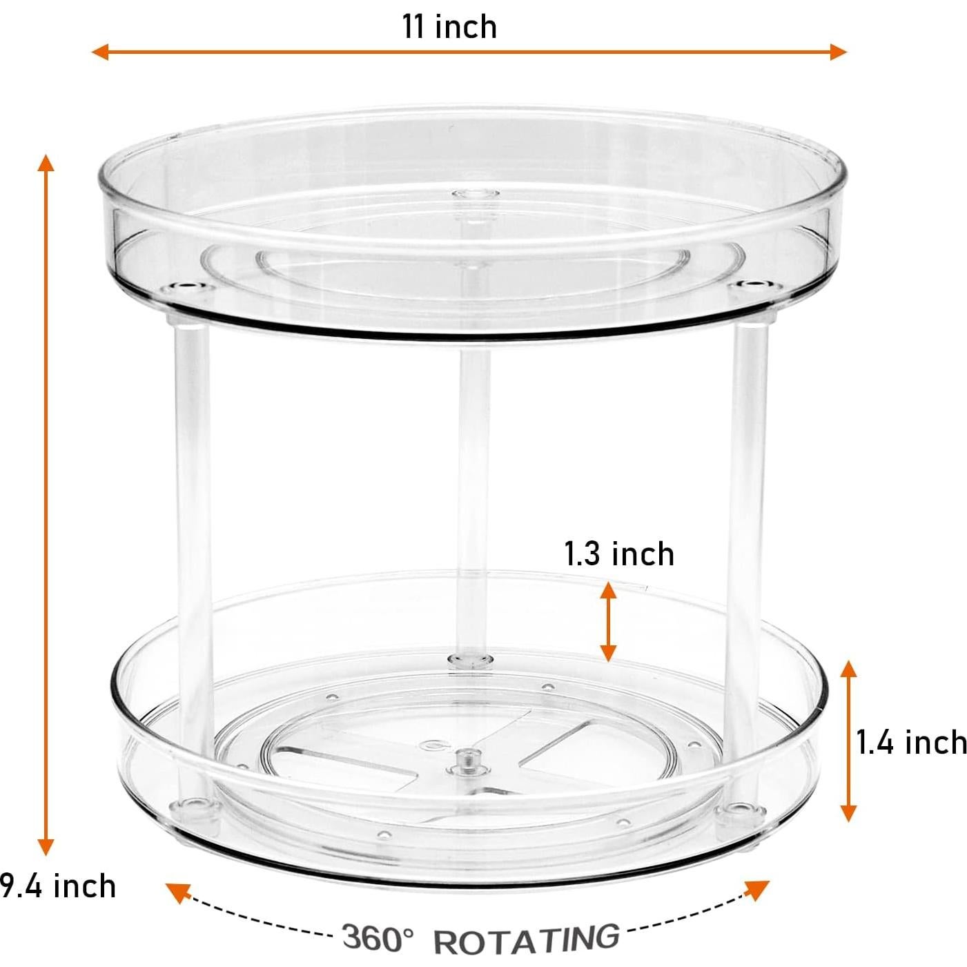 Organizador Giratorio Amolliar 2 Niveles 27.94 cm Blanco