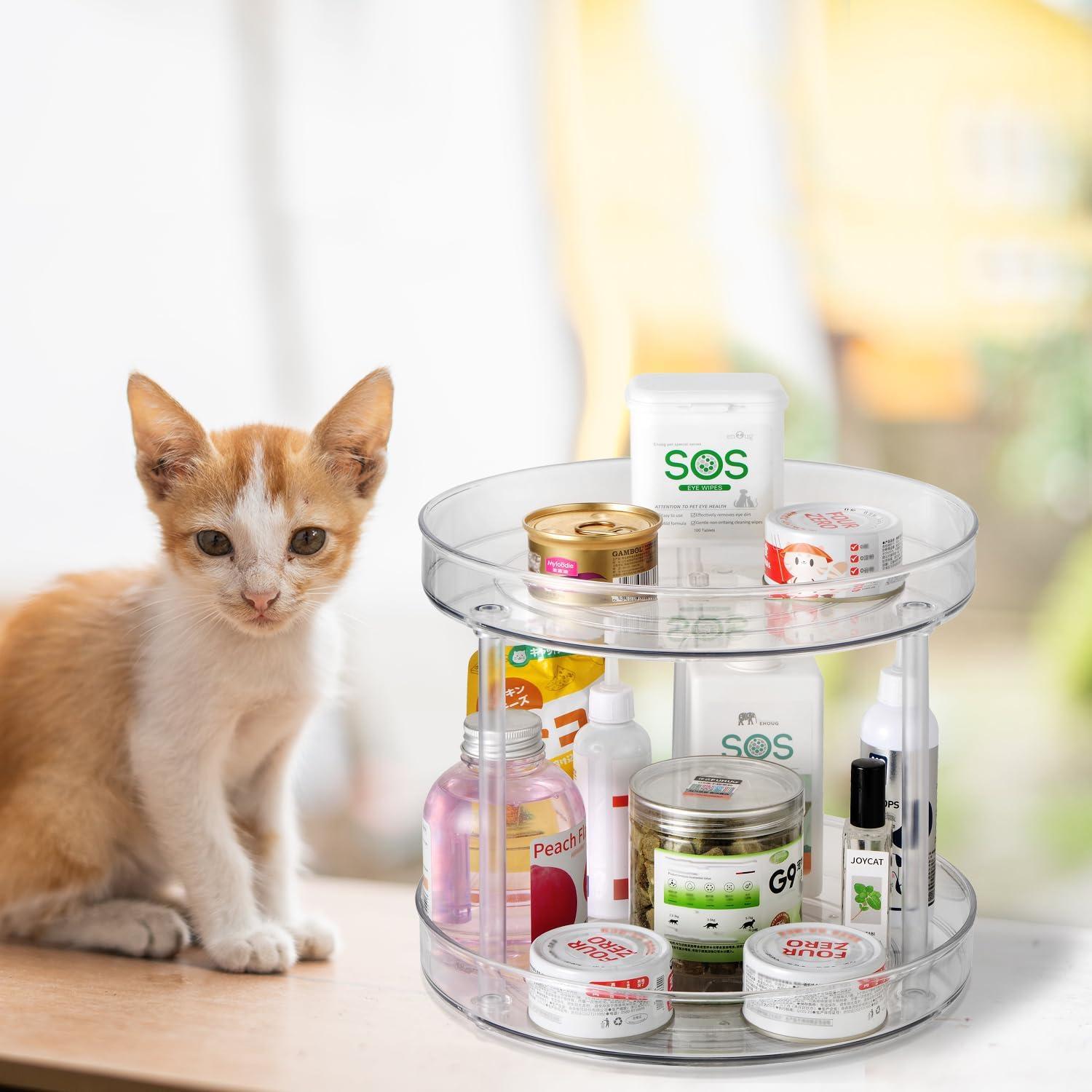 Organizador Giratorio Amolliar 2 Niveles 27.94 cm Blanco