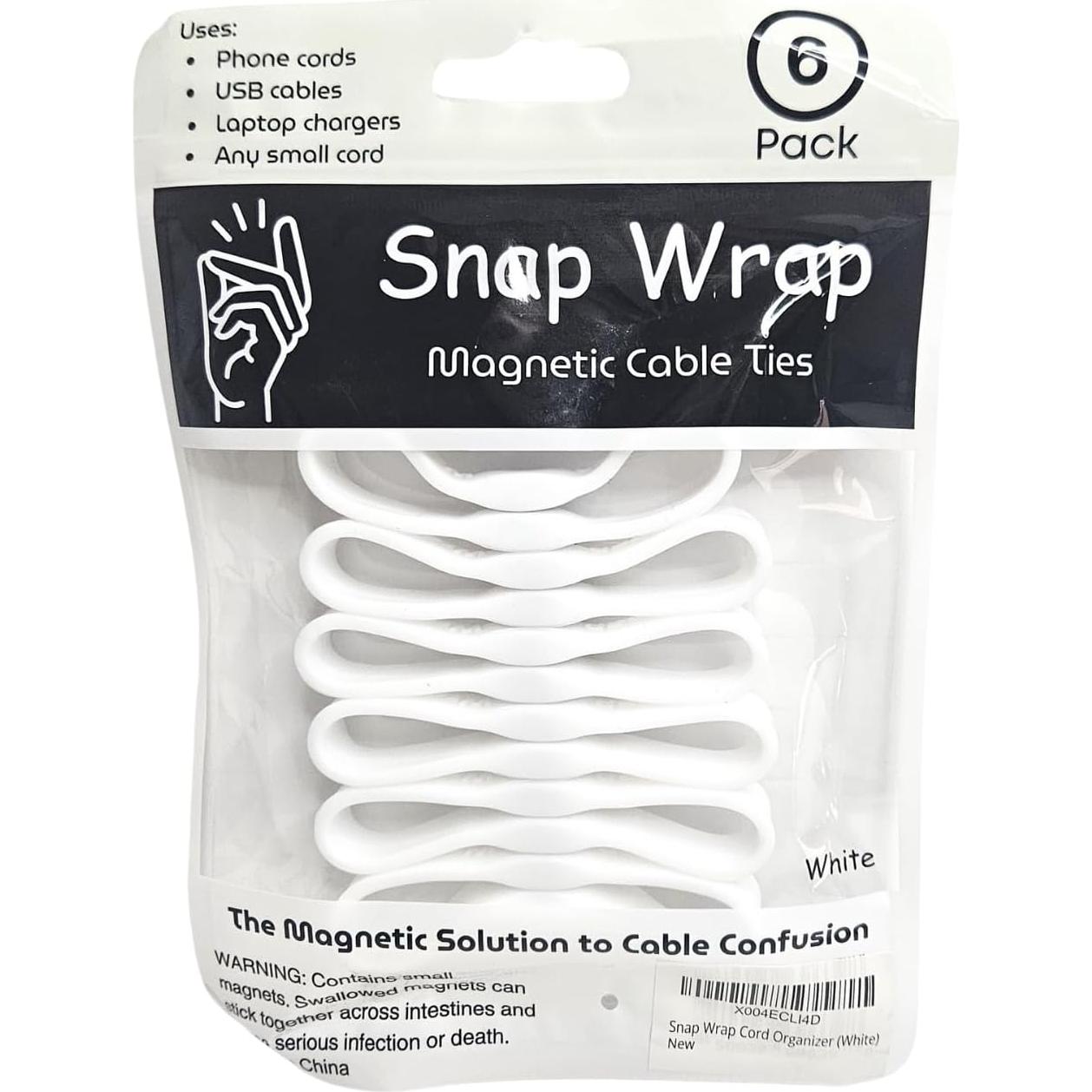 Organizador de Cables Magnético GoCJ | Paquete de 6 | Silicona