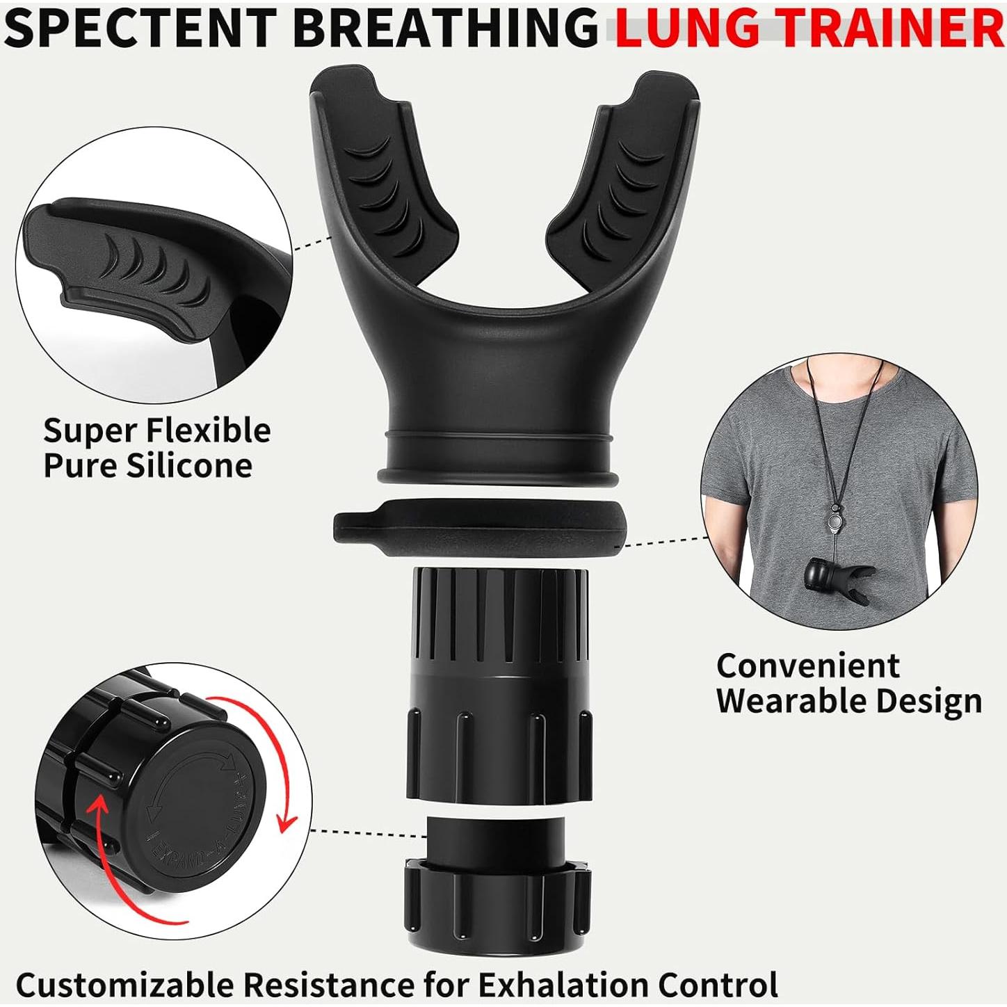 Entrenador de Respiración Portátil Spectent - Ajustable y Compacto