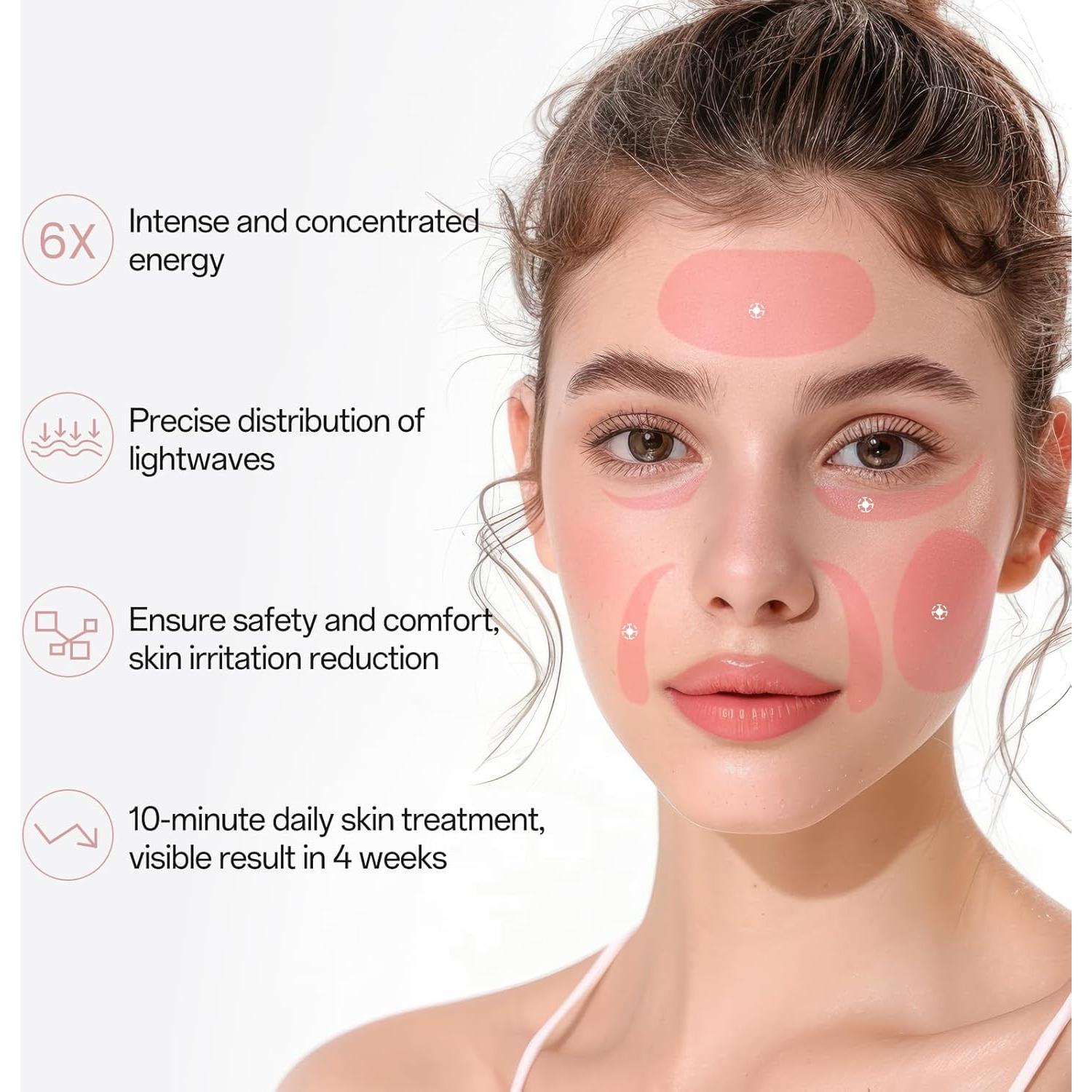 Máscara de Luz Roja SUERBEATY 7 Colores Cuidado Facial Recargable