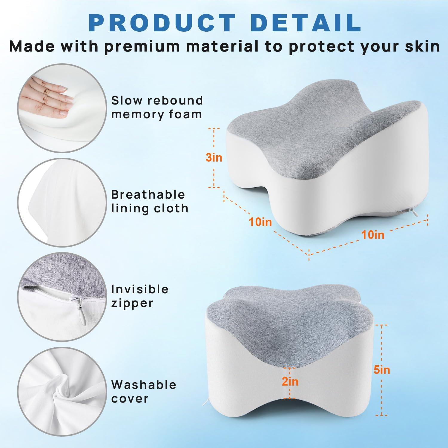 Almohada para Rodilla Anzhixiu Pequeña Espuma Viscoelástica Gris