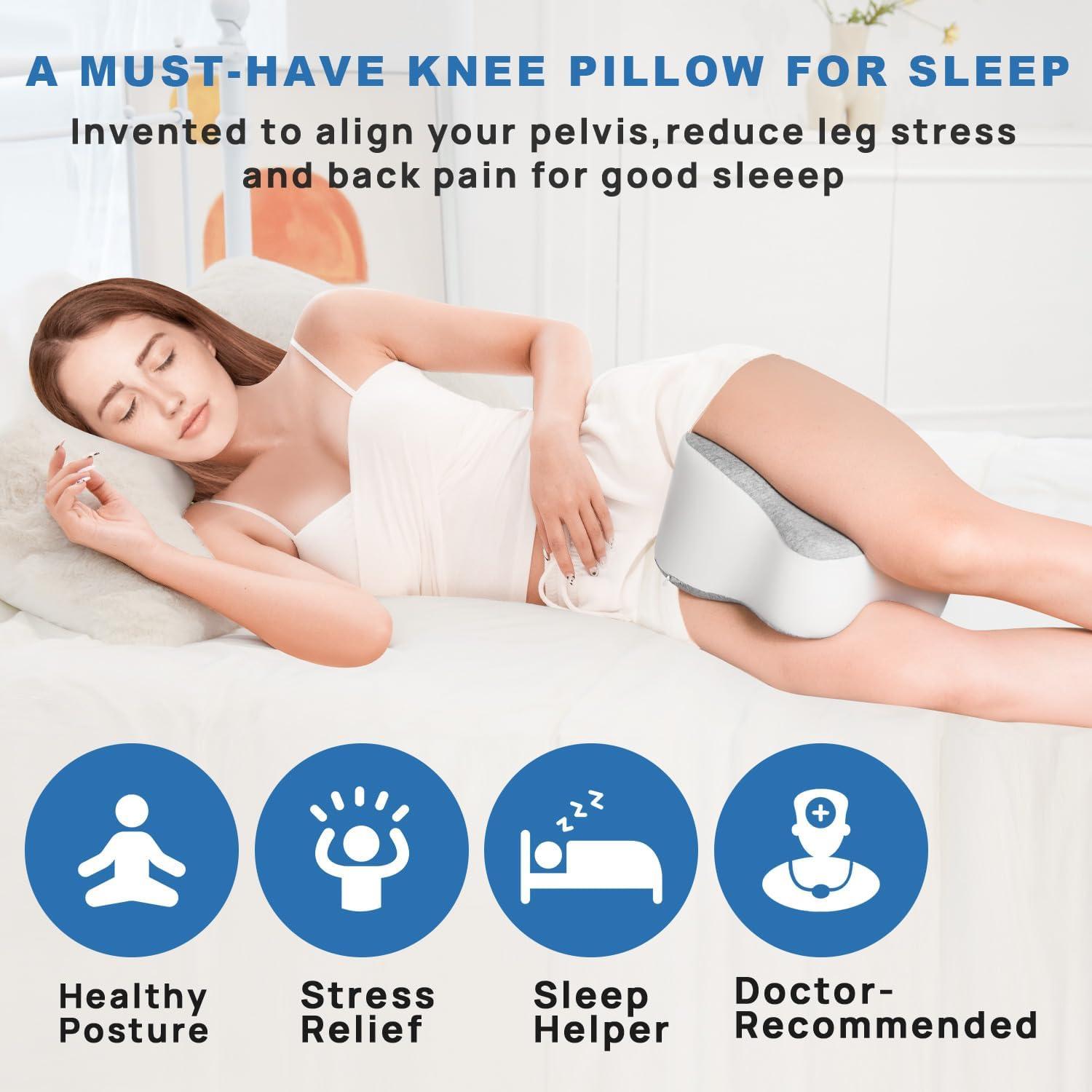 Almohada para Rodilla Anzhixiu Pequeña Espuma Viscoelástica Gris