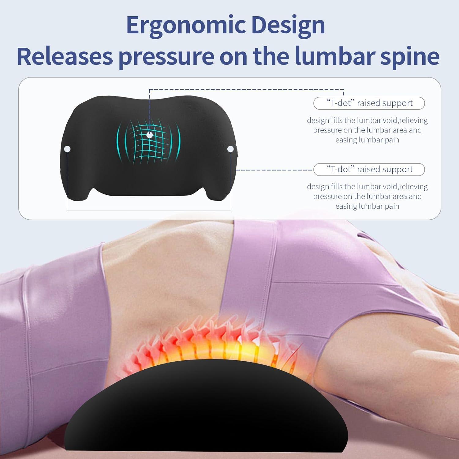 Almohada Lumbar Ergonómica BYMECOST Espuma Viscoelástica Negra