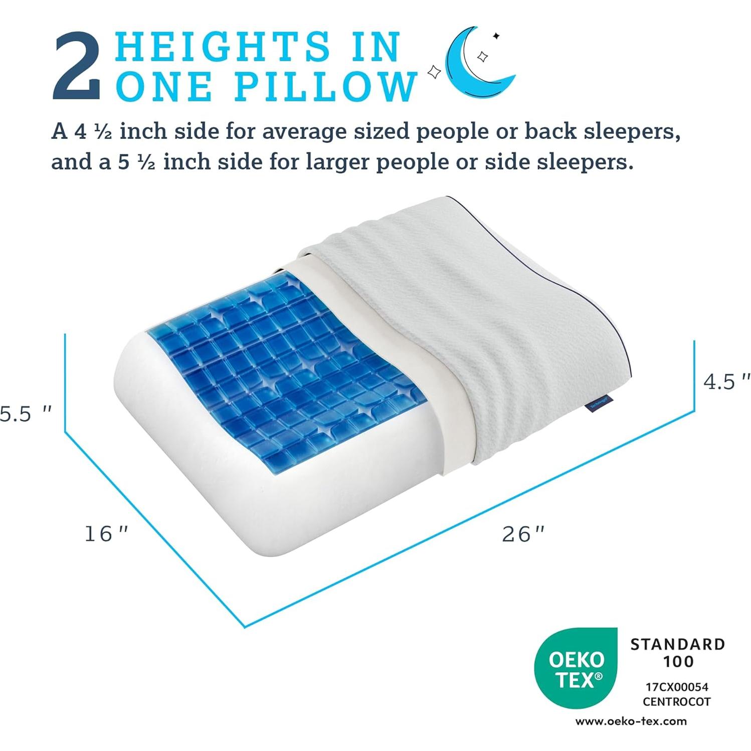 Almohada Refrigerante Technogel Anatomic 32.5x16 cm - Soporte Cervical