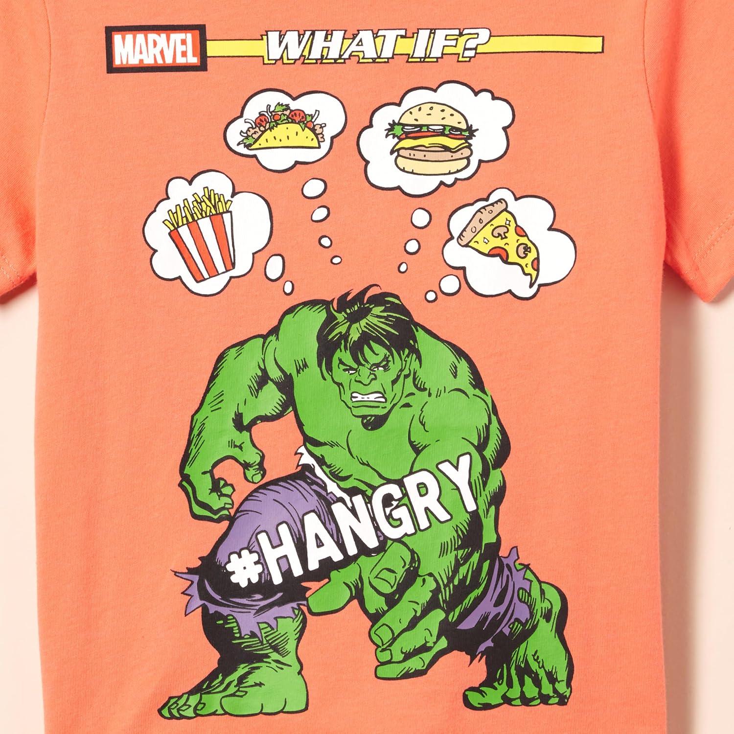 Camisetas de Manga Corta Amazon Essentials Niños Marvel 4 Pzs