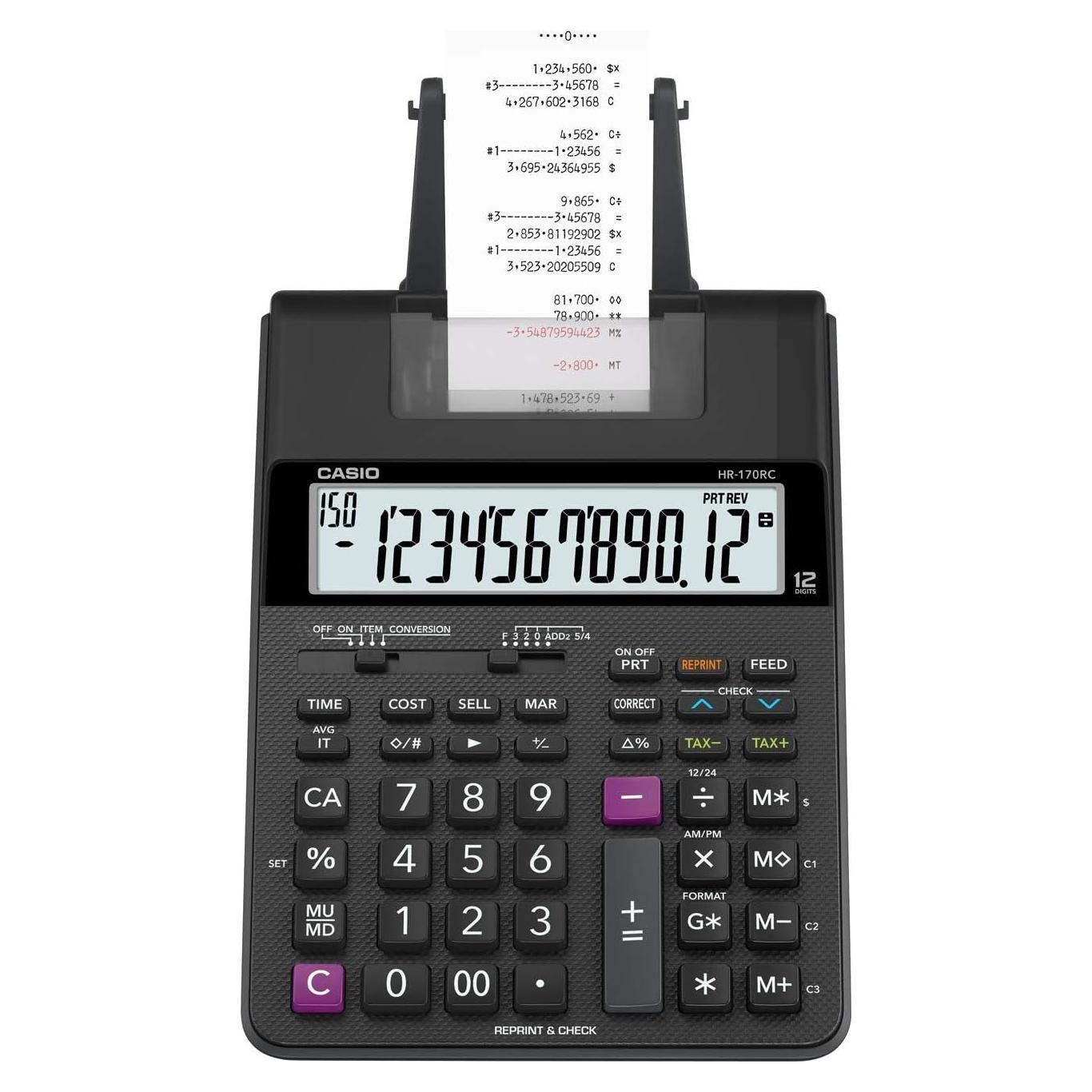 Calculadora de Escritorio Casio HR-170RC Plus con Impresora