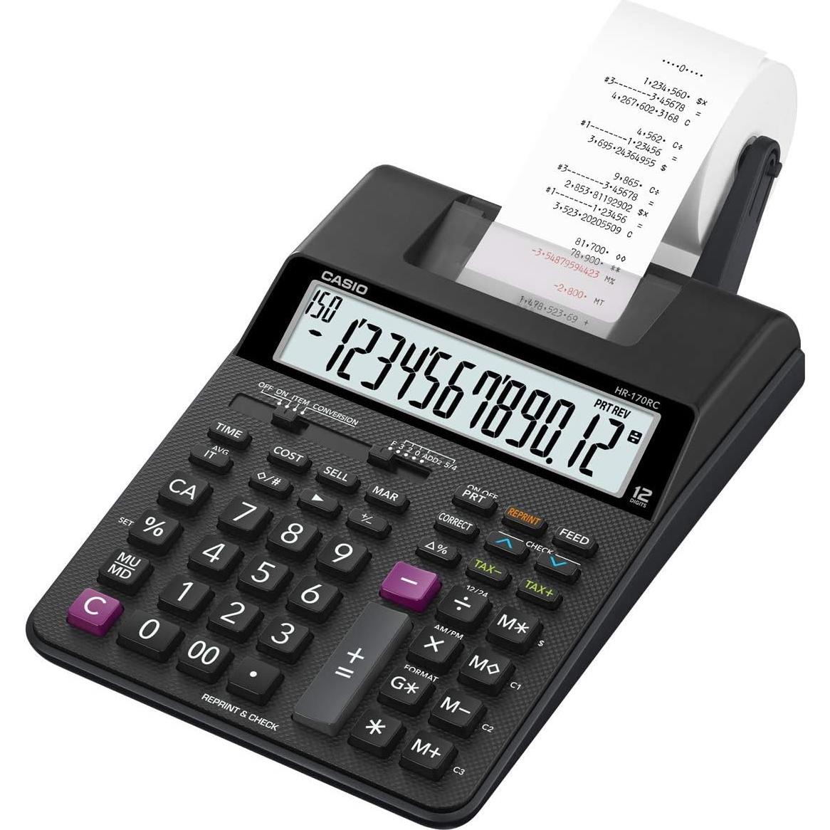Calculadora de Escritorio Casio HR-170RC Plus con Impresora