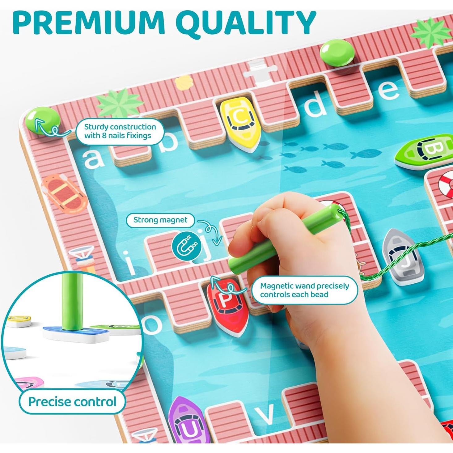 Rompecabezas Magnético Montessori QODOFLR 29.46 cm Letras