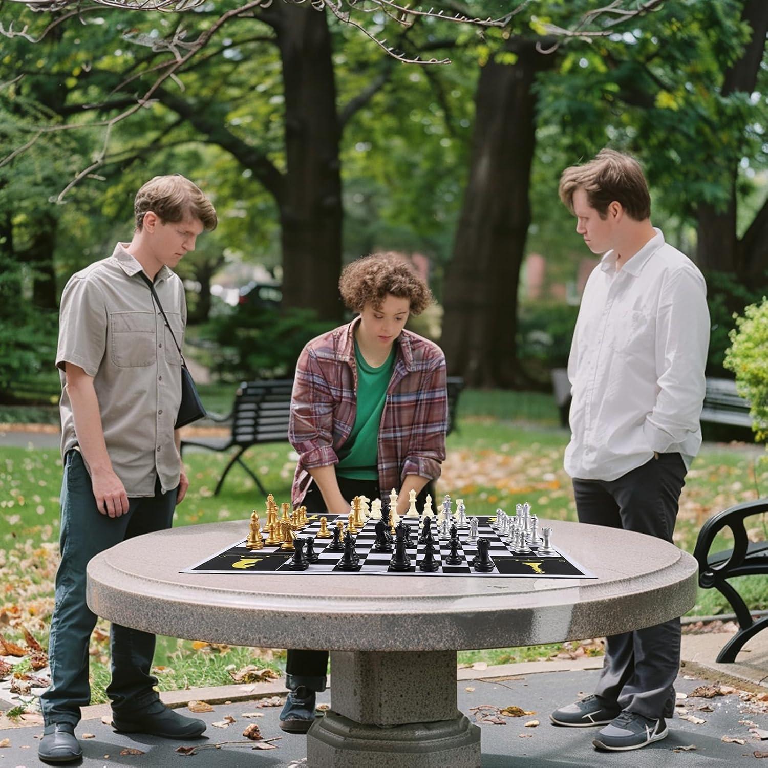 Juego de Ajedrez para 4 Jugadores Jyquorp Tablero Doble Cara