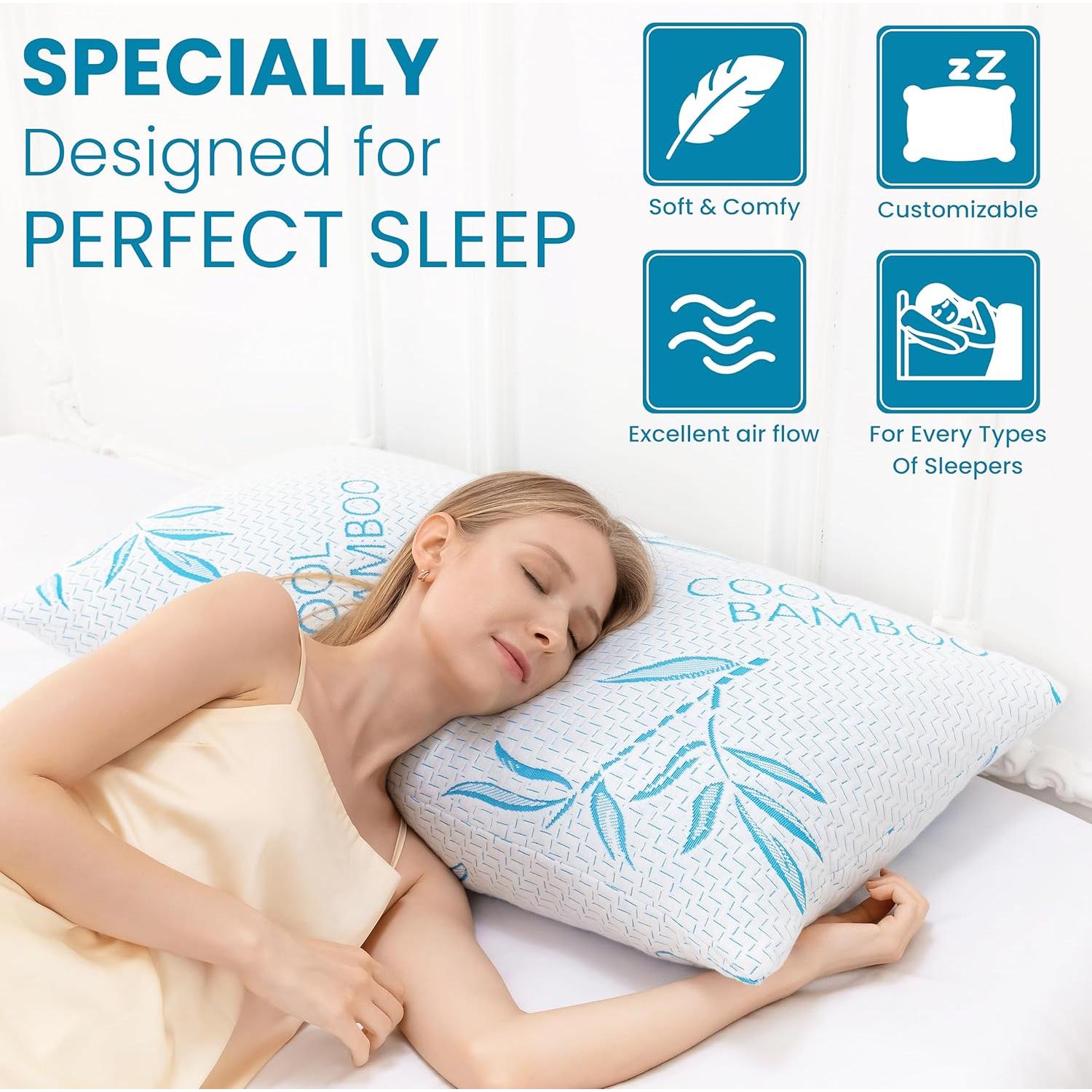 Almohadas ComfySleep de Espuma Viscoelástica - Paquete de 2 Estándar