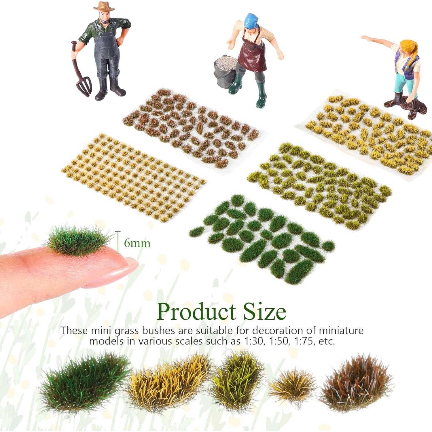 288 Piezas de Hierba Estática Autoadhesiva Redbaker DIY