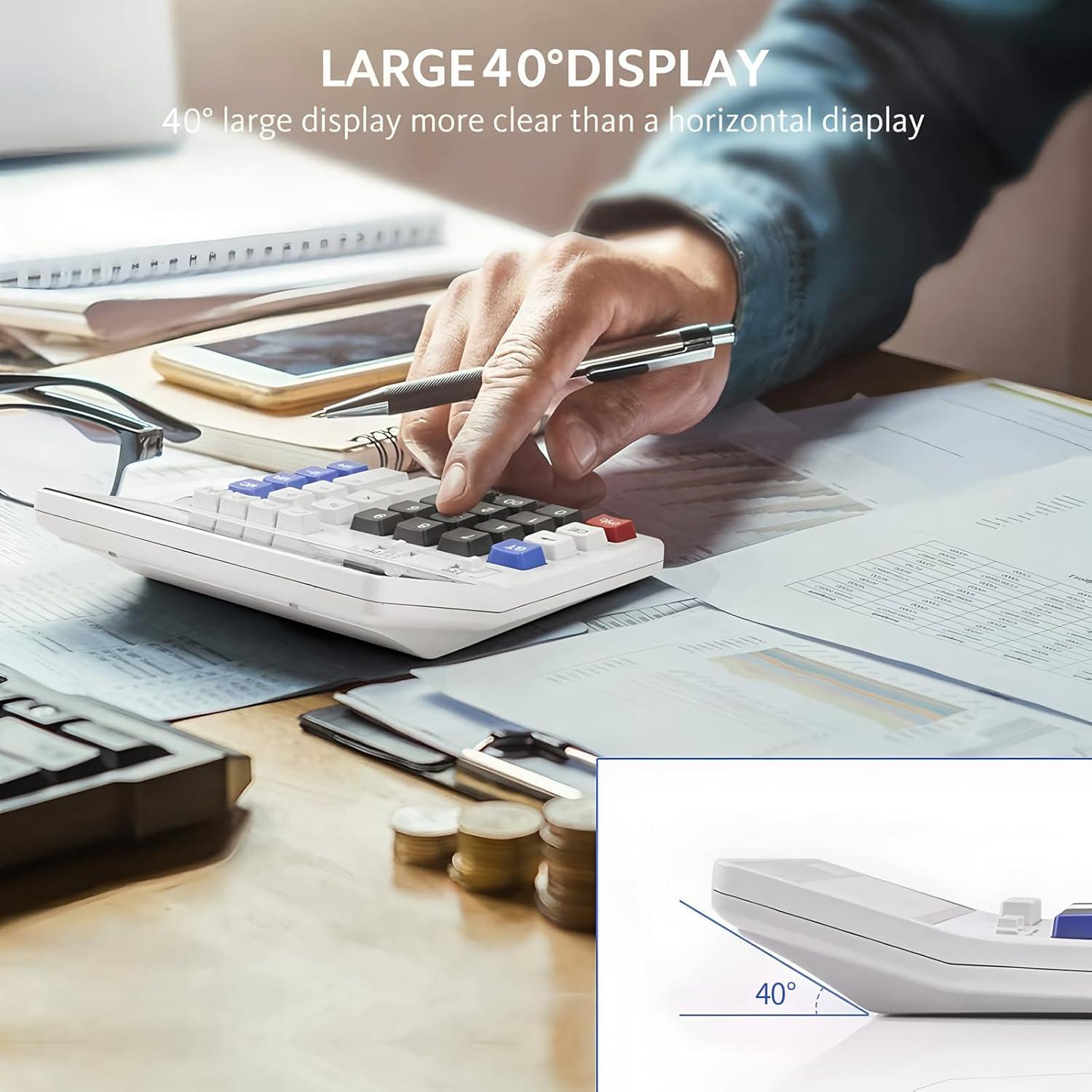 Calculadora Solar ONXE 12 Dígitos Pantalla Grande 4.9"