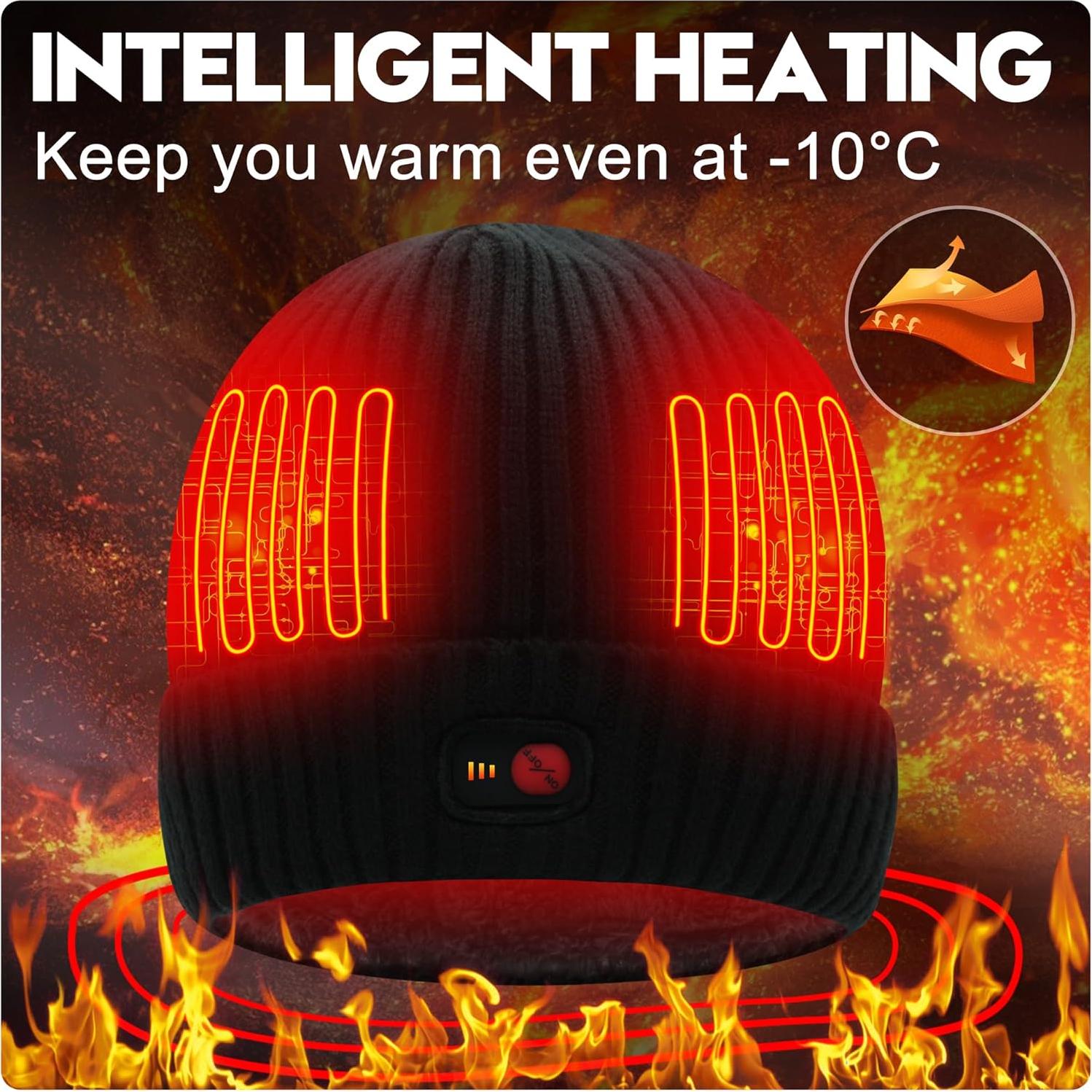 Gorro Beanie Calentado SVPRO Unisex con Batería Recargable