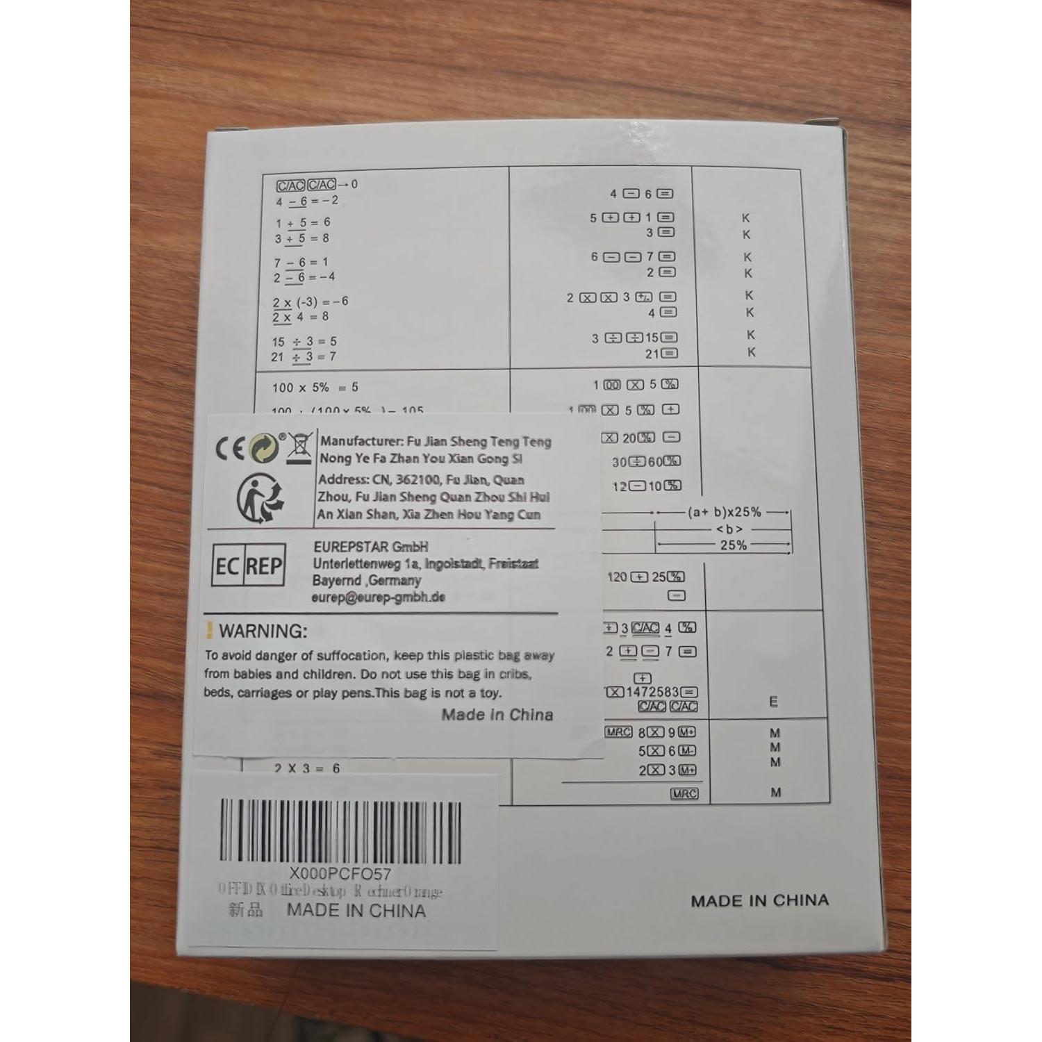 Calculadora OFFIDIX Electrónica Solar 12 Dígitos Naranja