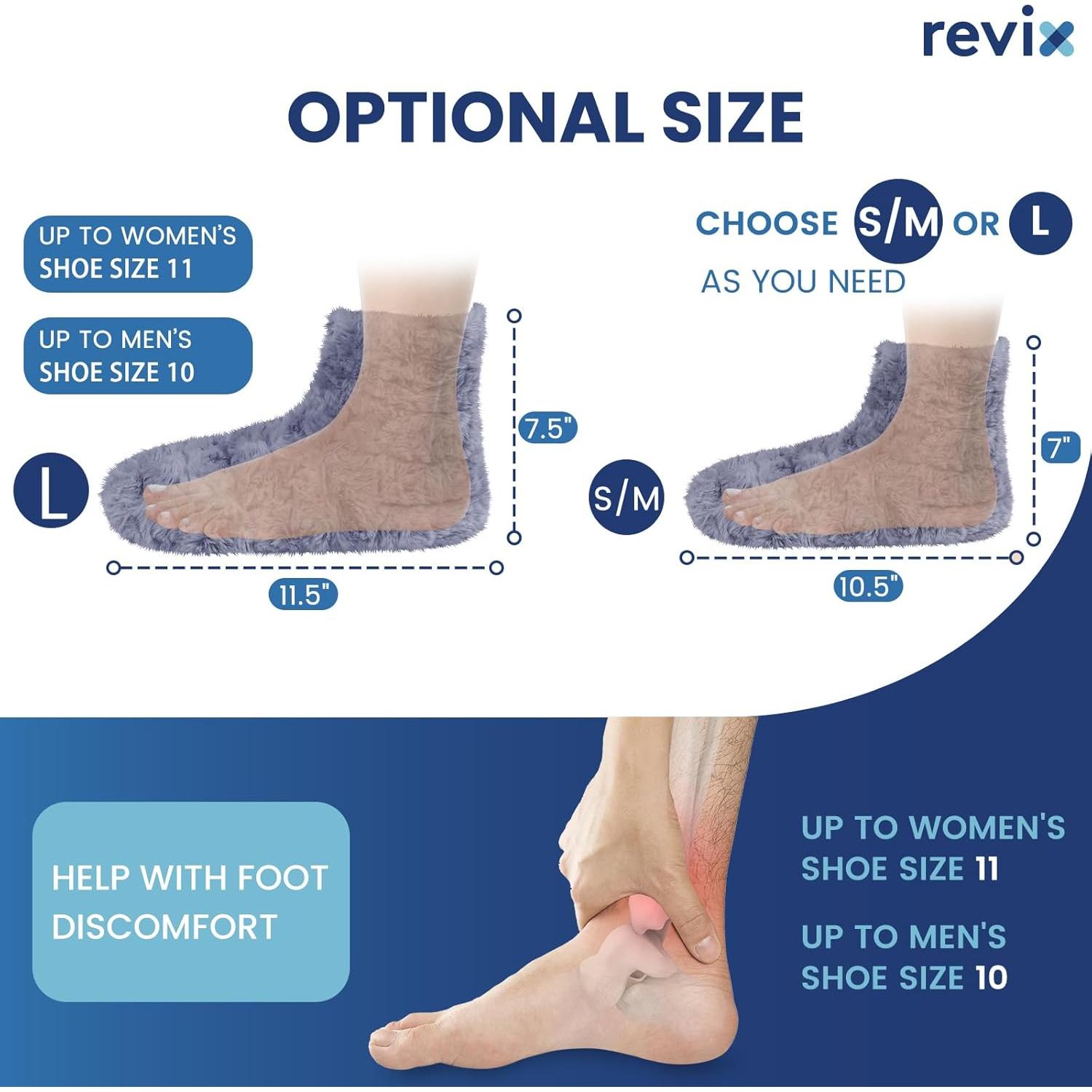 Botas Calentables REVIX para Pies y Tobillos - Gris S/M