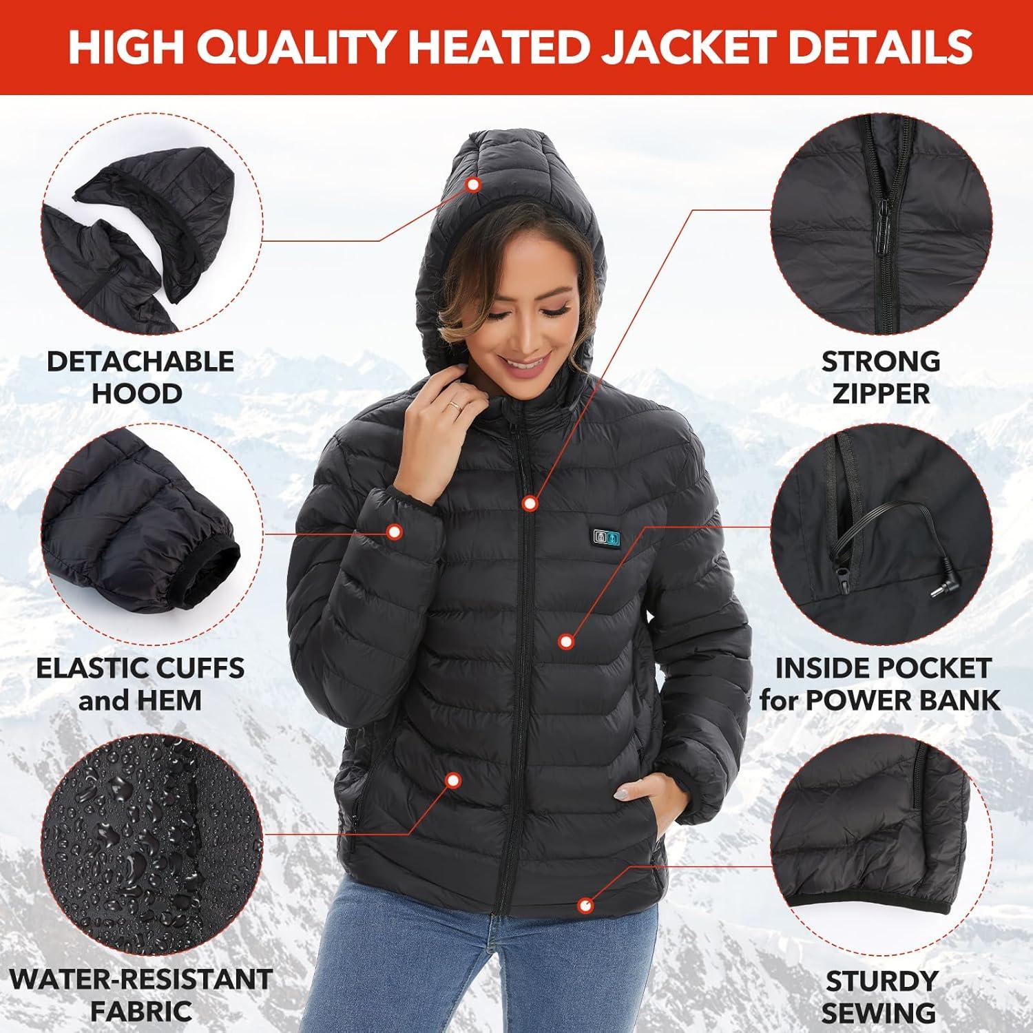 Chaqueta Calefaccionada Mujer Shenzhen DC-K101 9 Zonas Calor