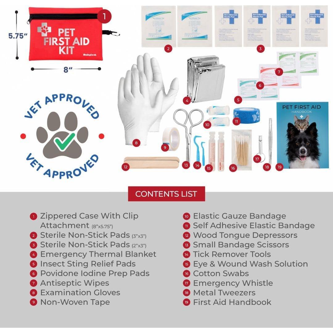 Kit de Primeros Auxilios para Perros Rubyloo 39 Piezas Viaje