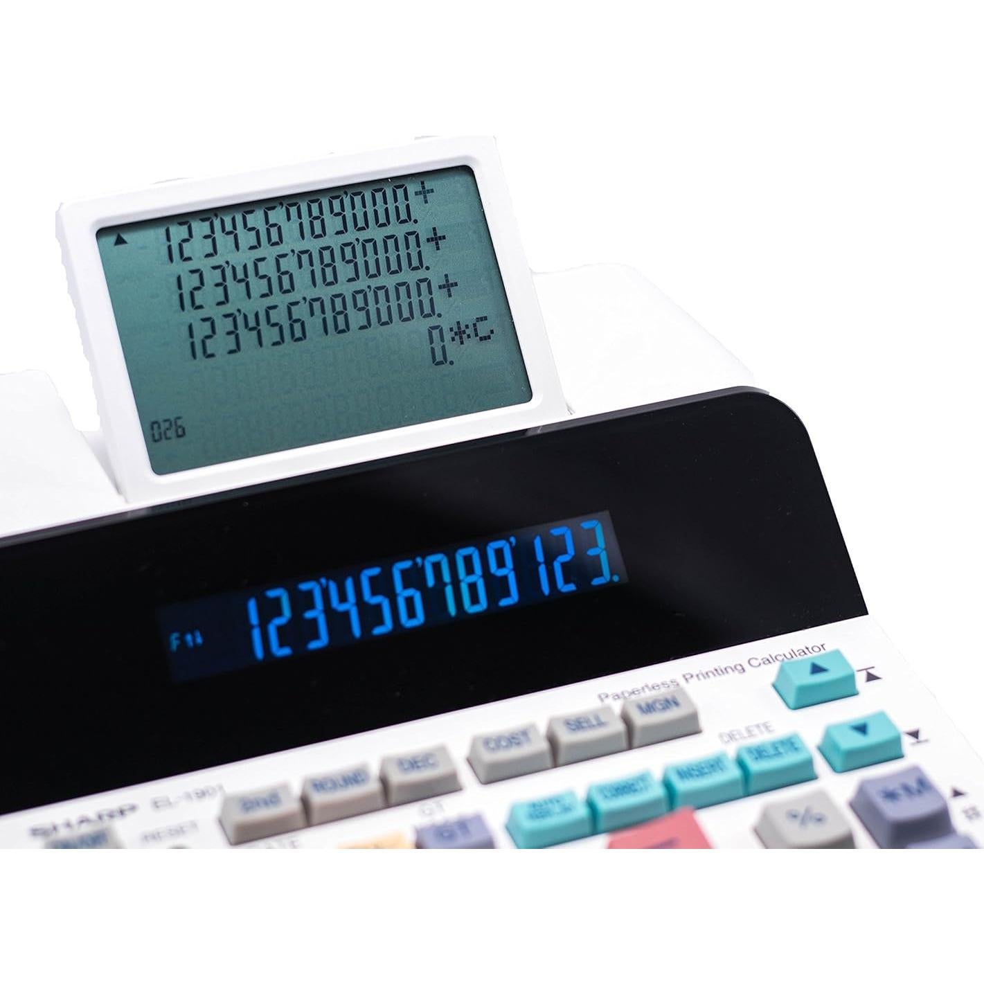 Calculadora sin papel Sharp EL-1901 LCD 12 dígitos