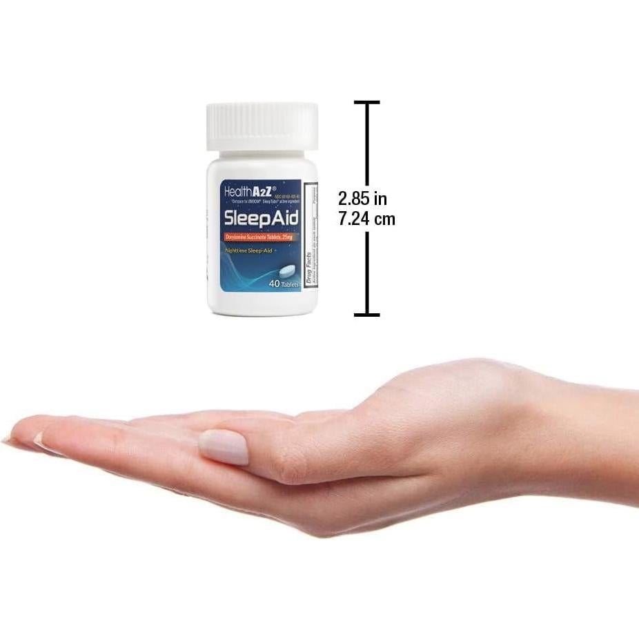 HealthA2Z Sleep Aid Doxilamina 25mg 40 Tabletas Sin Dependencia