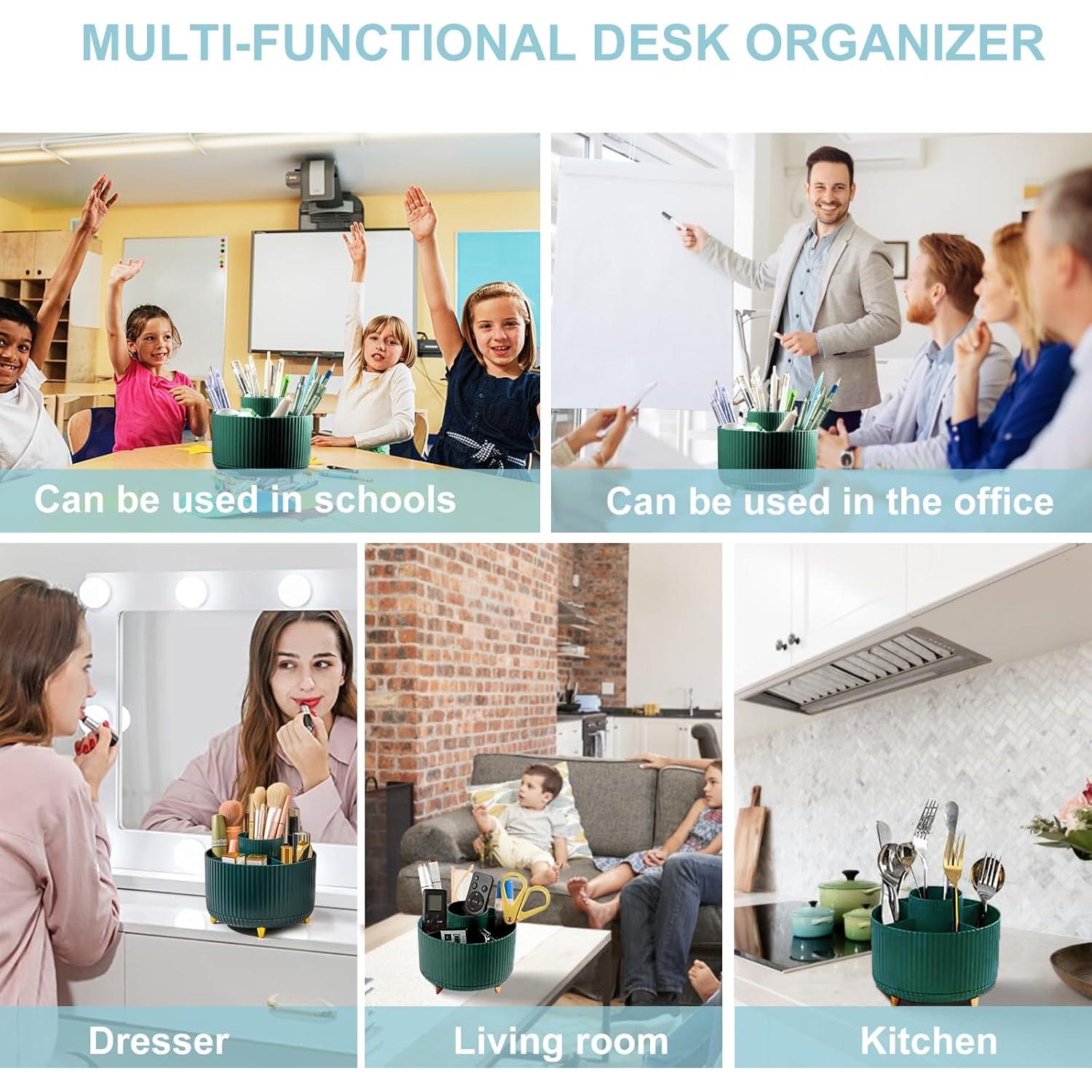 Soporte para lápices giratorio 360° Cayxenful 5 compartimentos