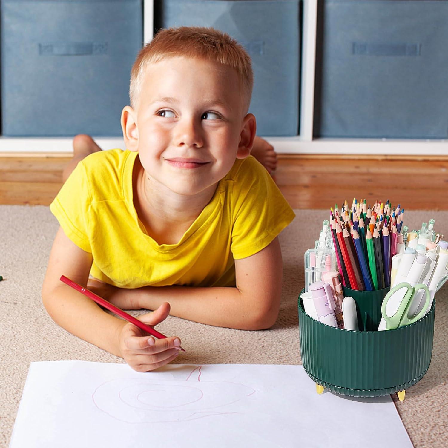 Soporte para lápices giratorio 360° Cayxenful 5 compartimentos