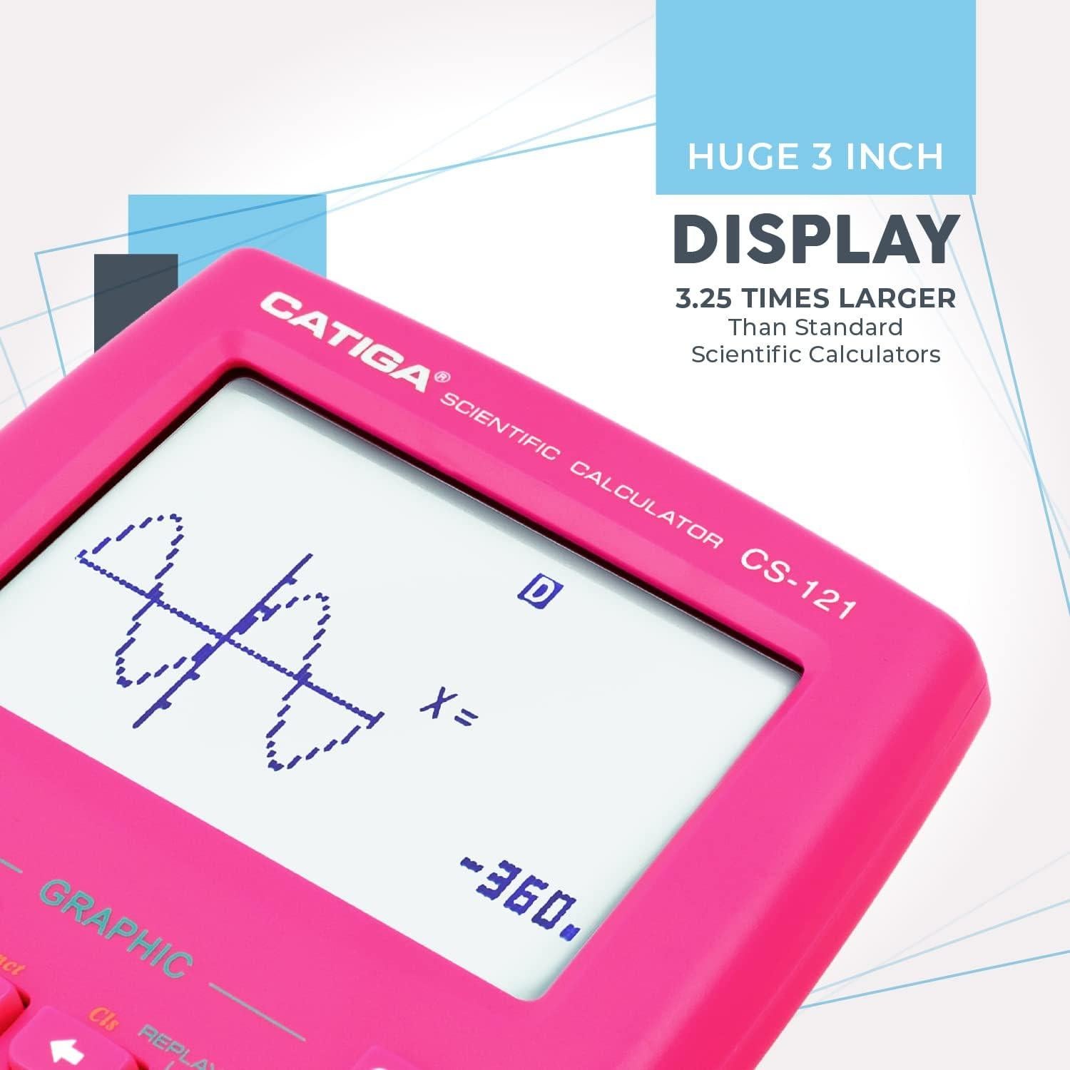 Calculadora Científica Catiga CS-121 Gráfica Rosa 360 Funciones