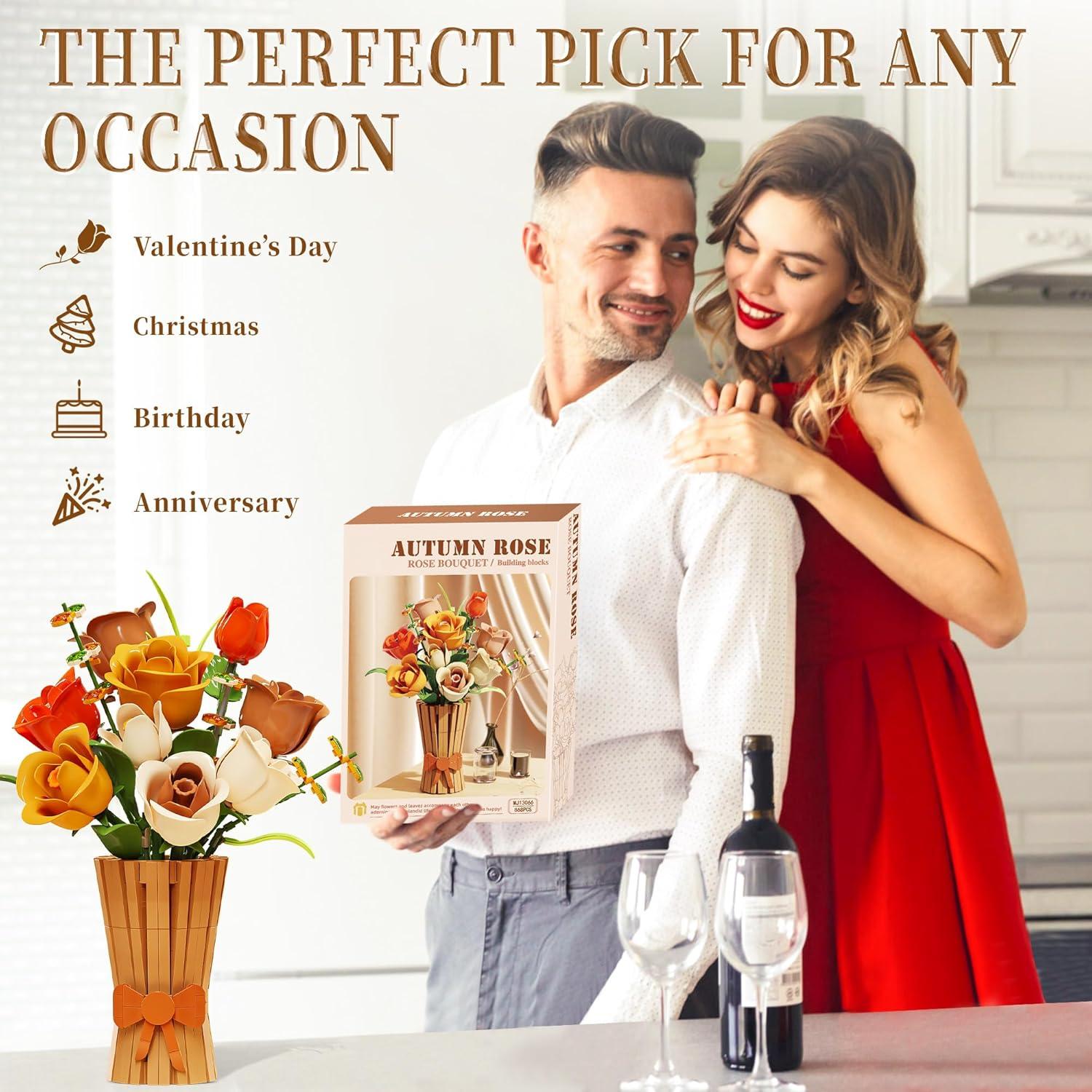 Juego de Flores con Jarrón Mavo Brix 27.99x36.35cm DIY