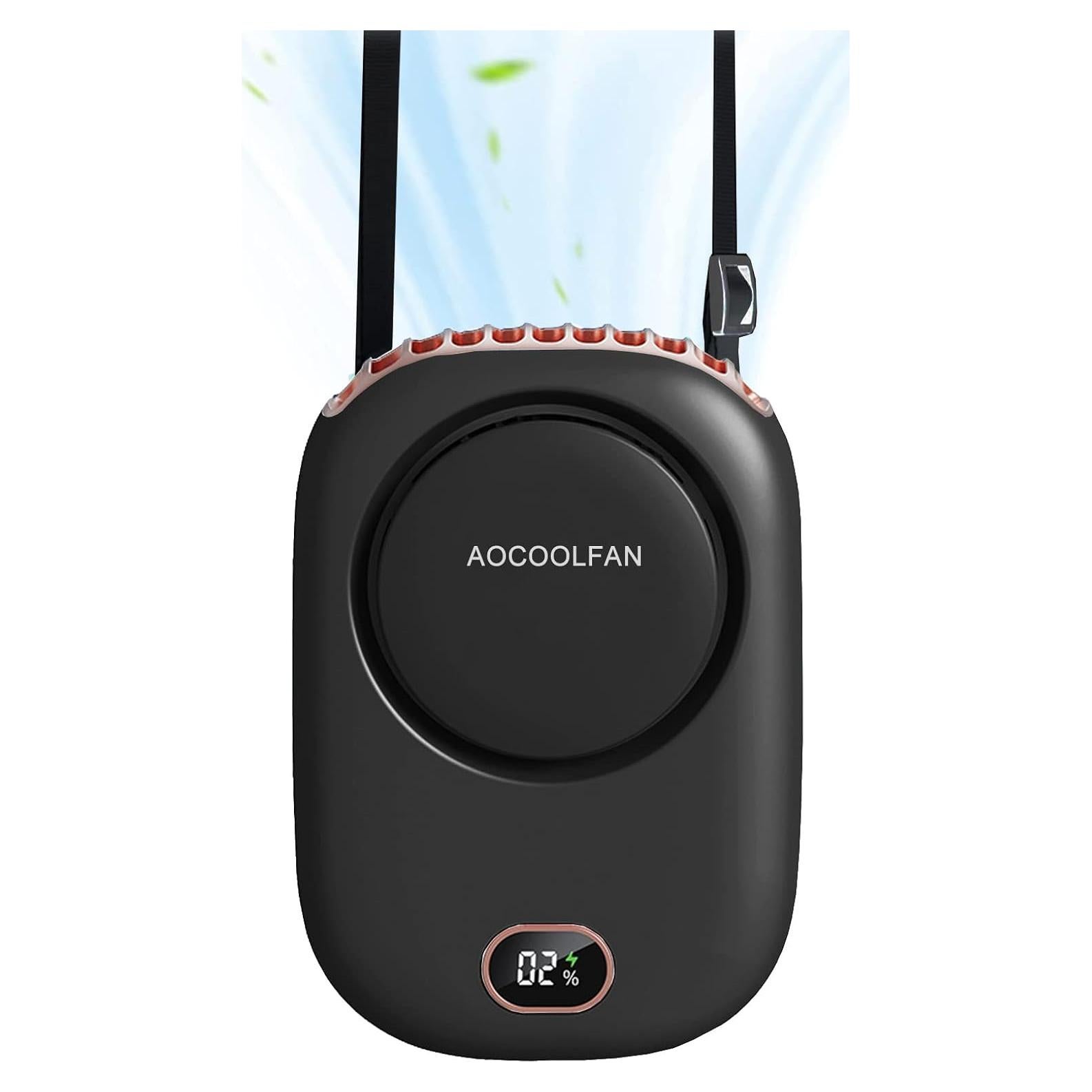 Ventilador de Cuello Portátil AOCOOLFAN DQ203 Recargable USB 3 Velocidades