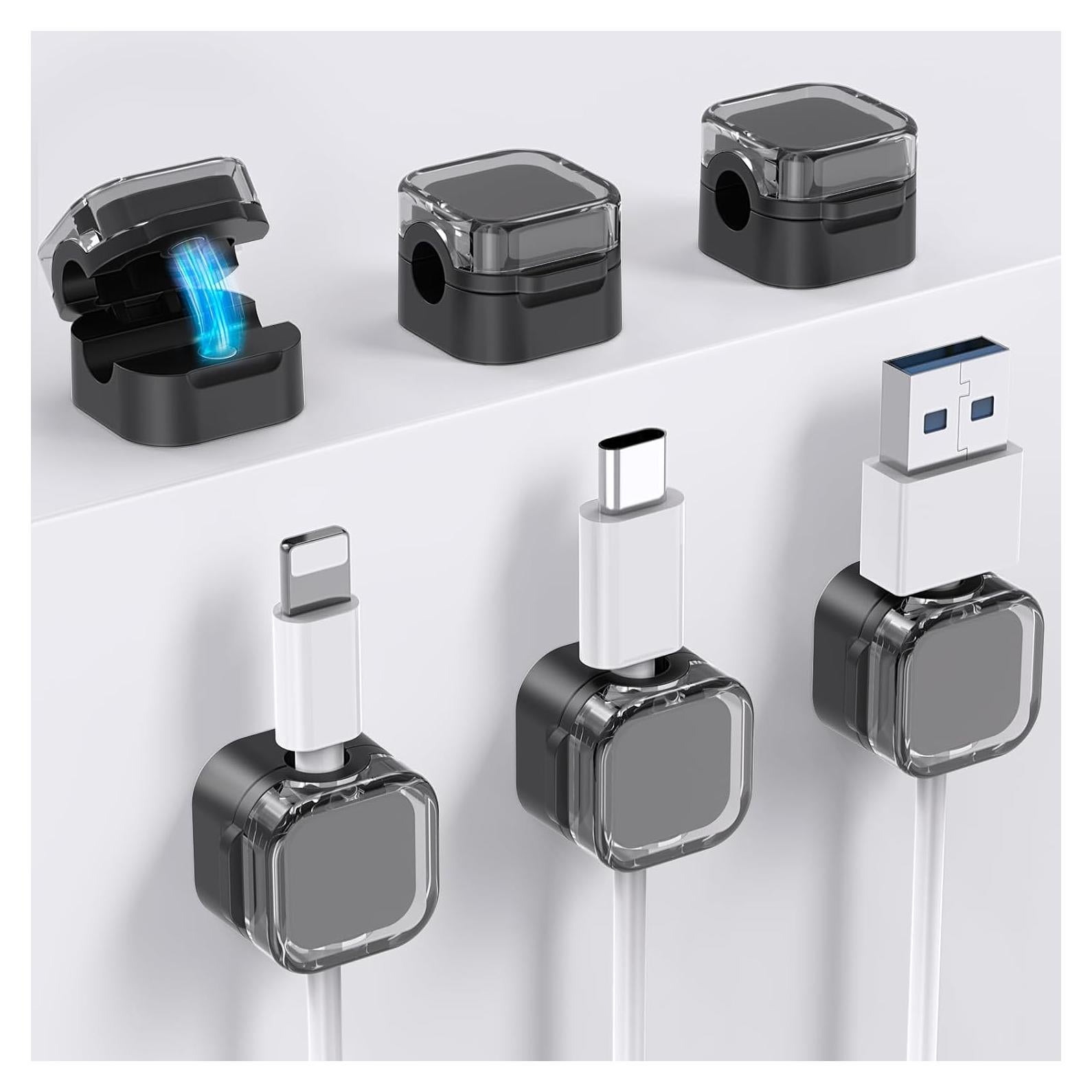Organizador de Cables Magnético AhaStyle 6 Sujetadores Adhesivos