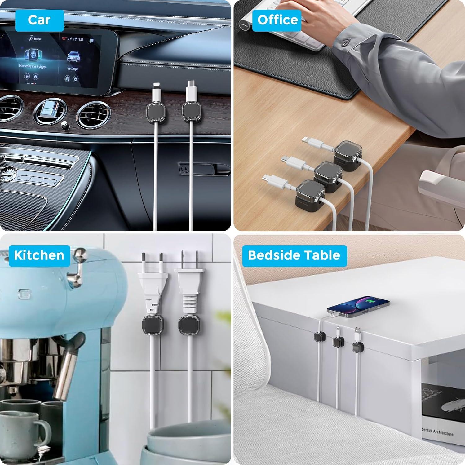 Organizador de Cables Magnético AhaStyle 6 Sujetadores Adhesivos