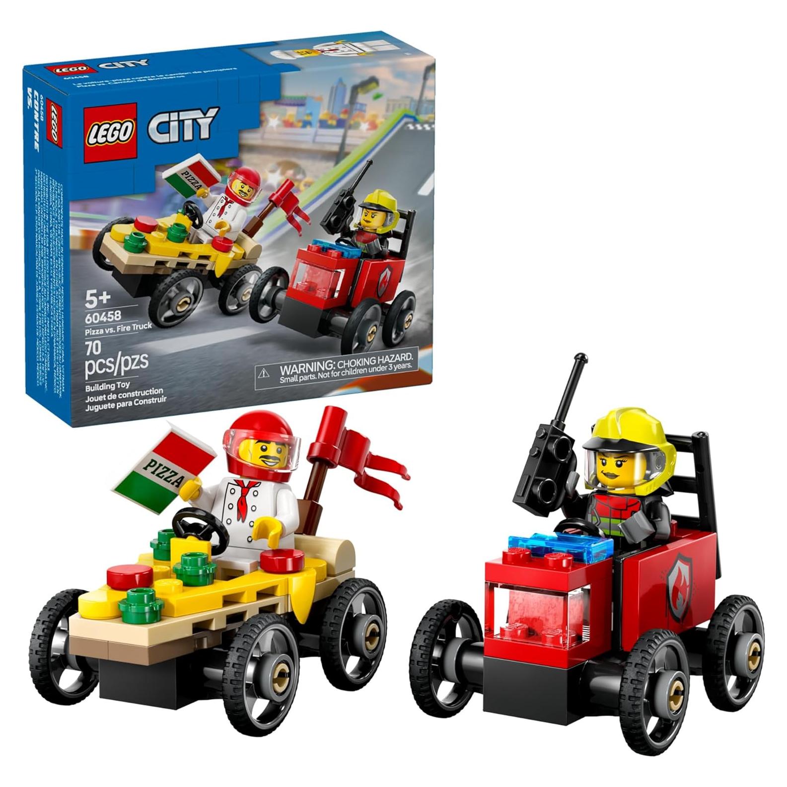 LEGO City Set Pizza vs Camión de Bomberos 60458 - 70 Piezas