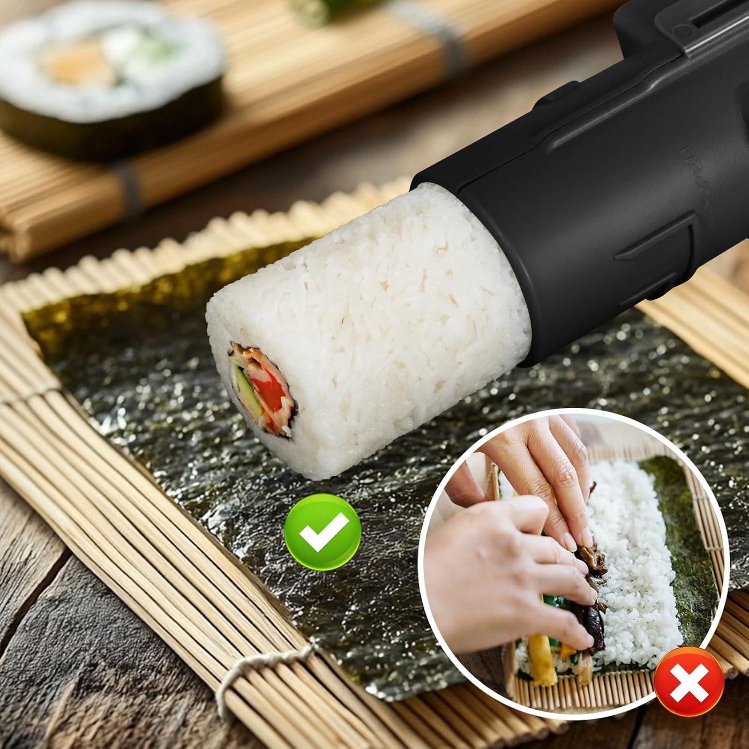 Rodillo de Sushi AISHN 30 cm Negro - Herramienta de Chef