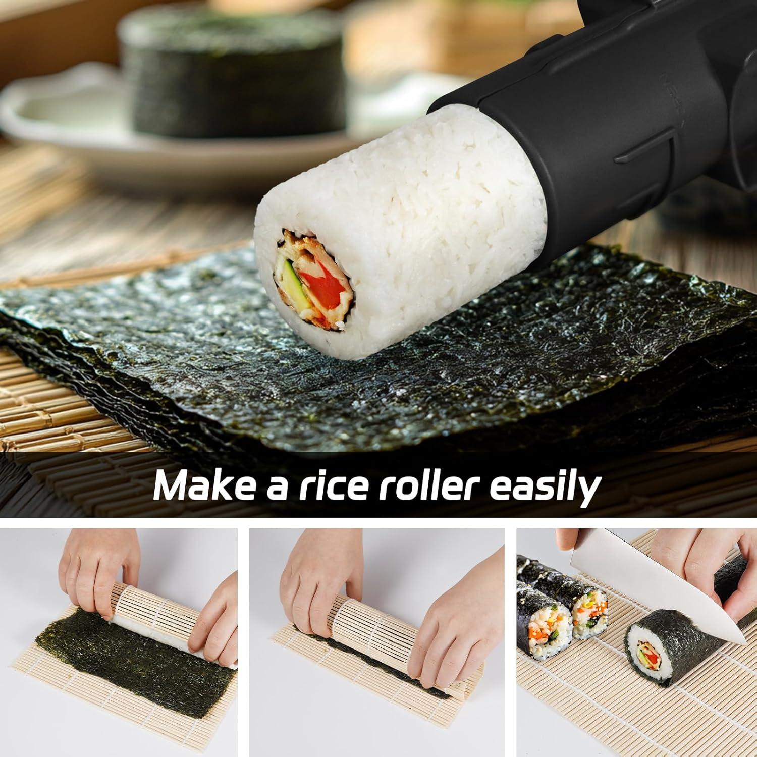 Rodillo de Sushi AISHN 30 cm Negro - Herramienta de Chef