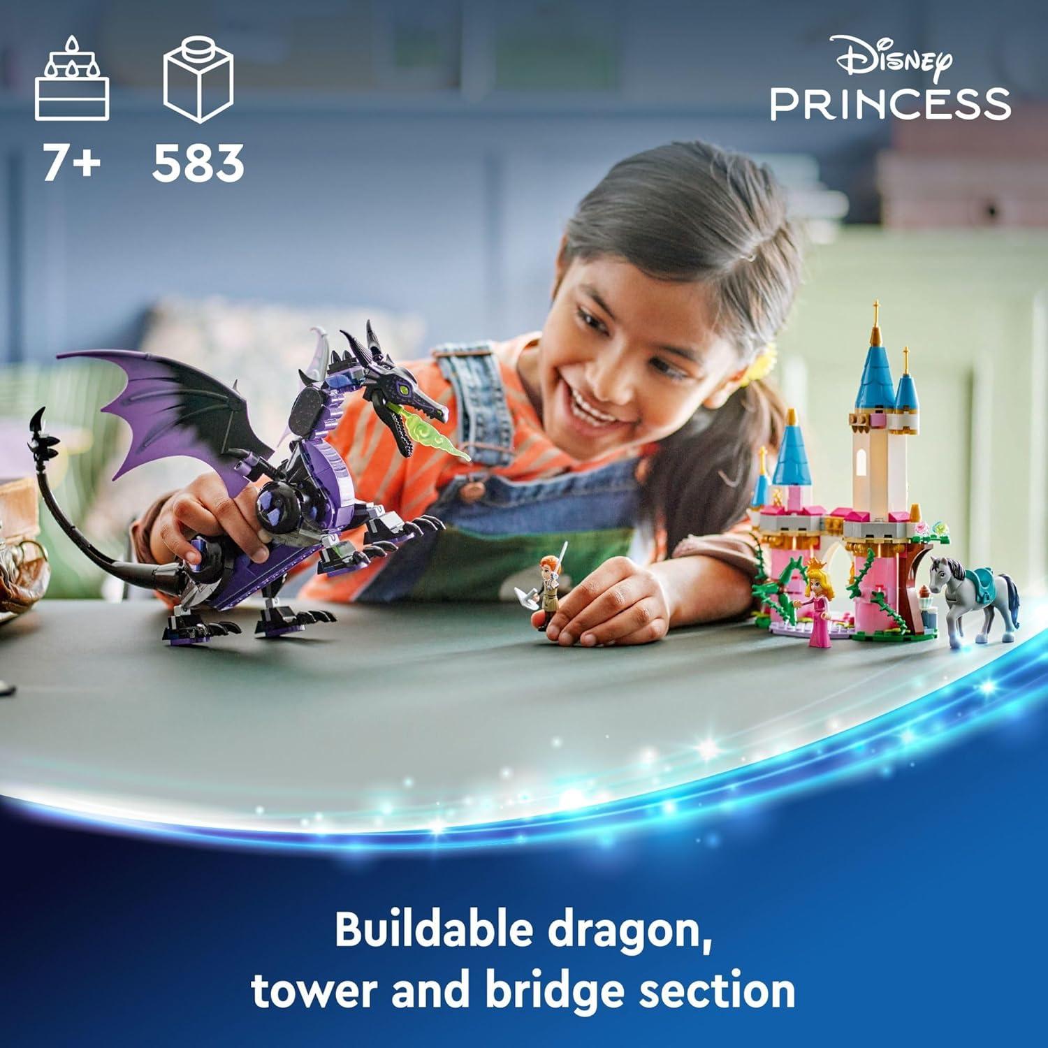 LEGO Princesa Disney Dragón de Malefica 583 Piezas 7+