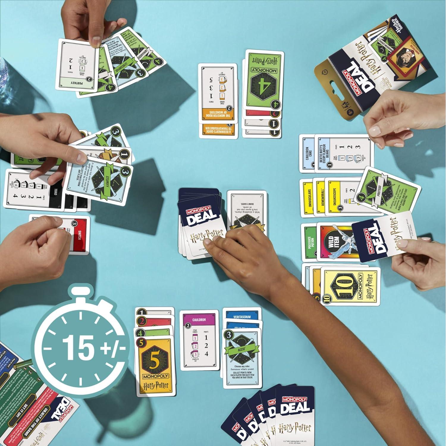 Monopoly Deal Harry Potter | Juego de Cartas Familiar