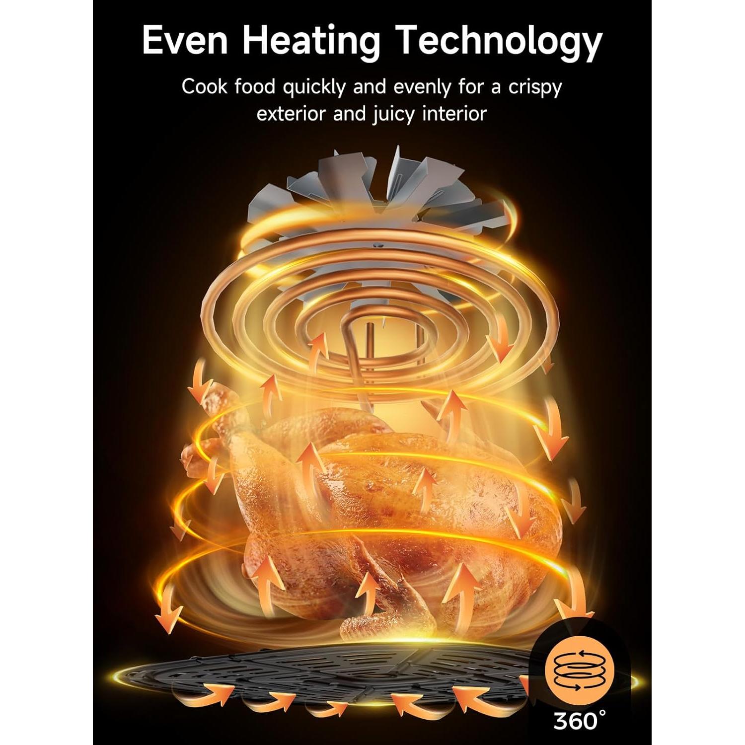 Horno de Freír Aire Kitchen Elite 5.28 Qt Digital Compacto