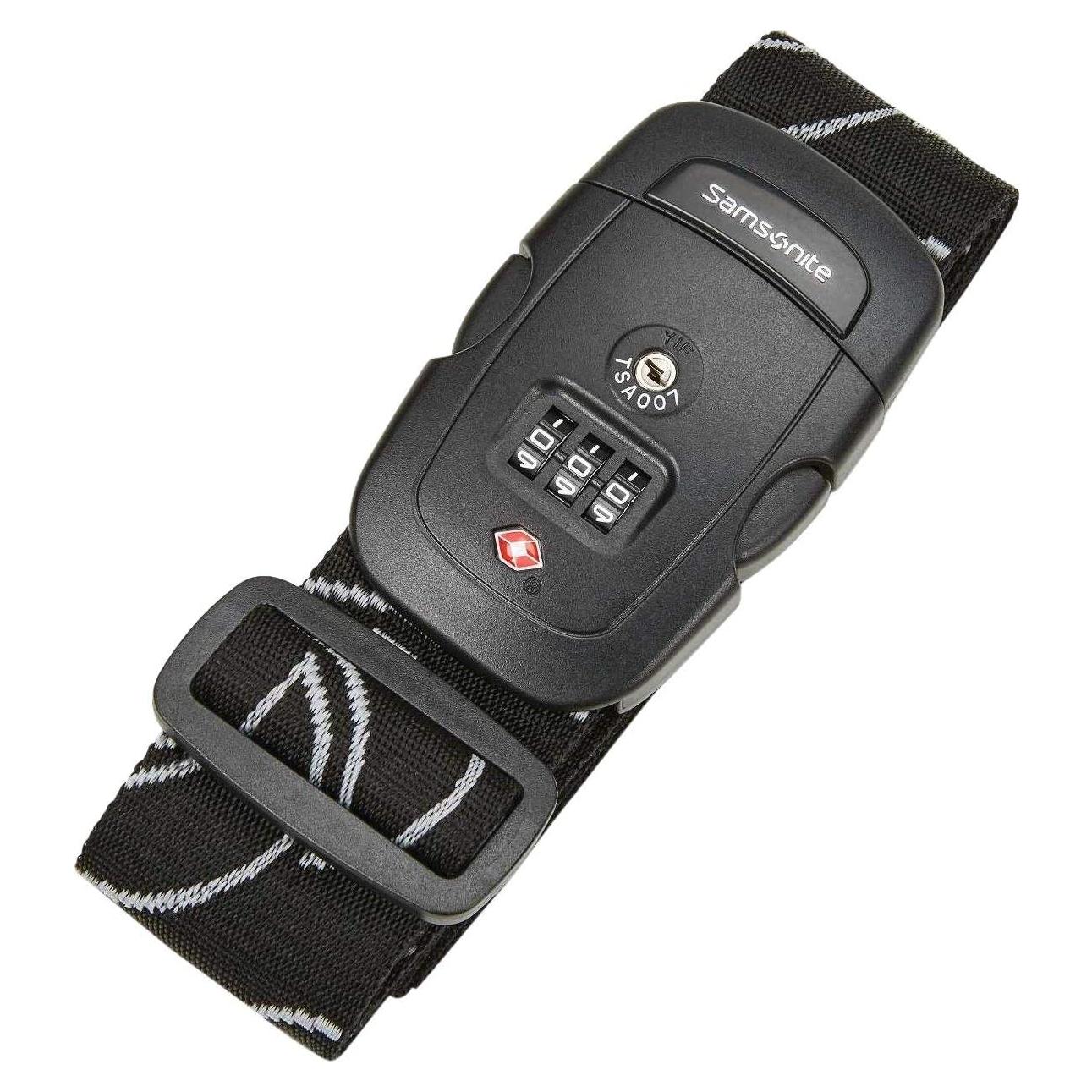 Correa de Equipaje Samsonite Negra con Cerradura de Combinación