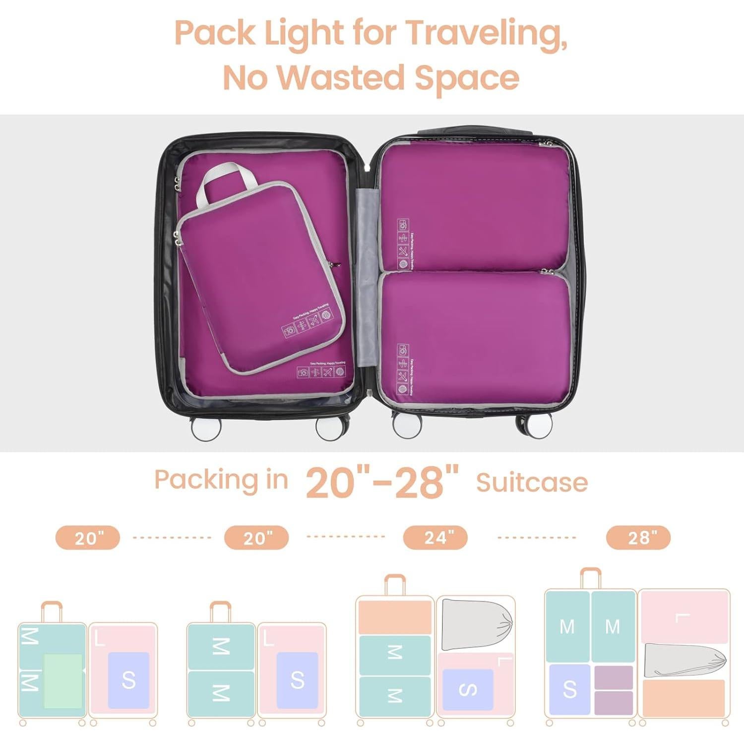 Cubos de Compresión Cambond 4 Set para Viaje Unisex