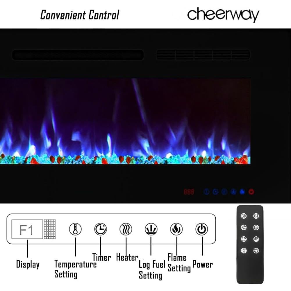 Chimenea Eléctrica Cheerway Roamer 42" con Control Remoto