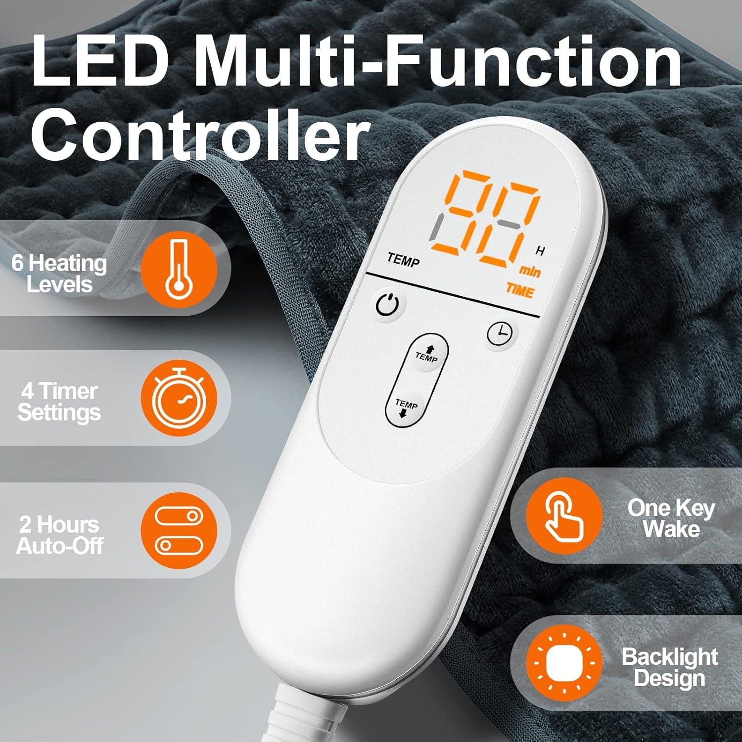Almohadilla Calefactora SEPTYWARM 30x60 cm 6 Niveles Calor