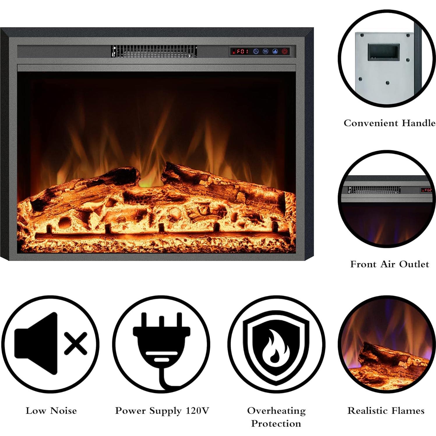 Chimenea Eléctrica Kentsky 76,2 cm con Control Remoto