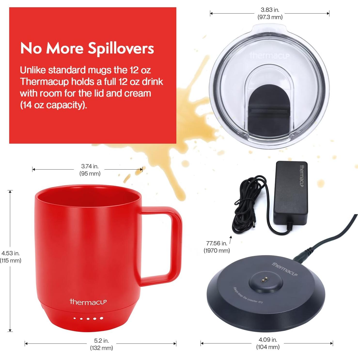 Taza Térmica Inteligente Thermacup 12oz Rojo Cereza