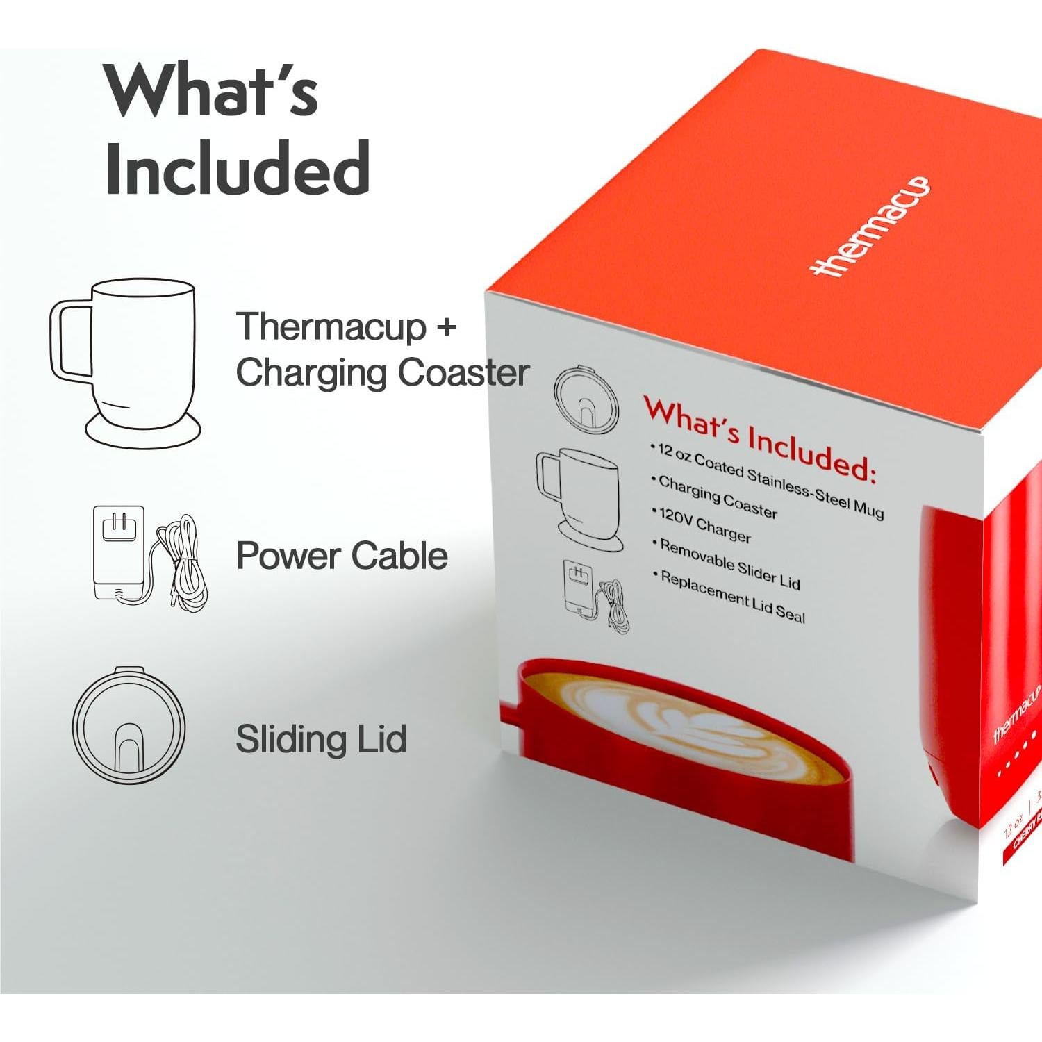 Taza Térmica Inteligente Thermacup 12oz Rojo Cereza