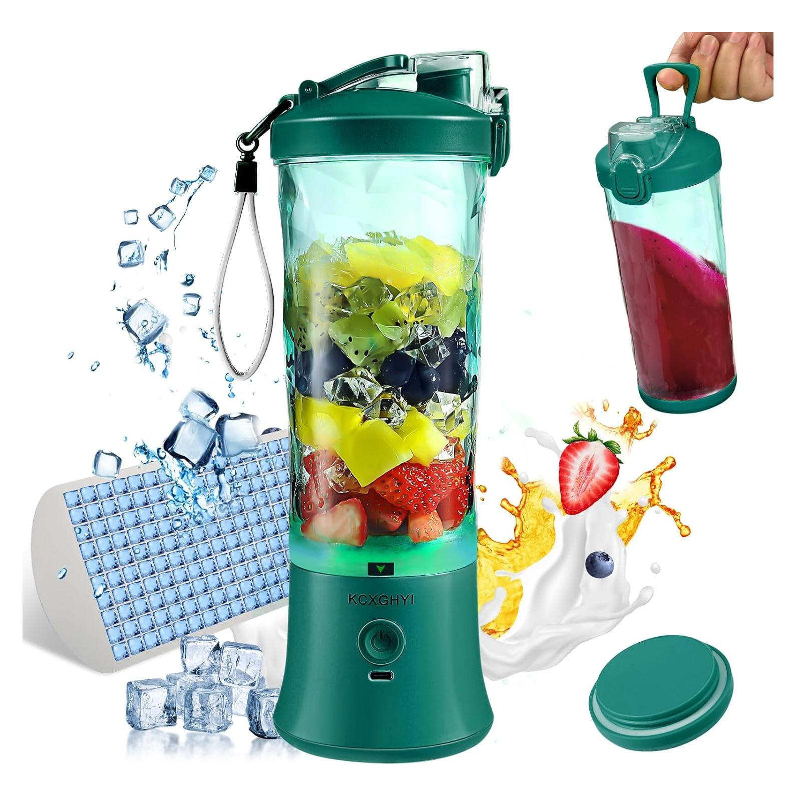 Licuadora Portátil KCXGHYI 600ml Verde Libre de BPA