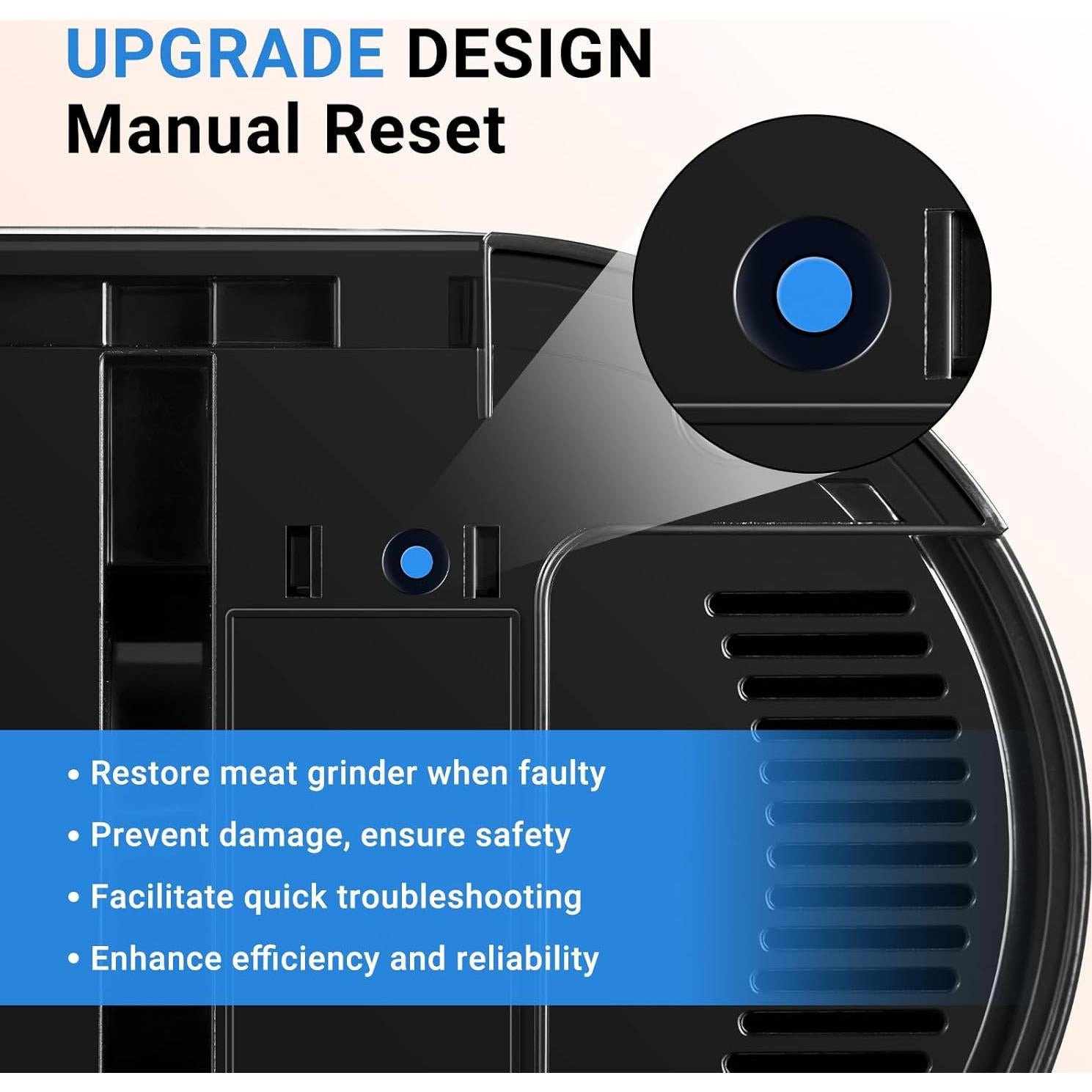 Picadora de Carne Eléctrica AAOBOSI #8 3000W 6-en-1 con Accesorios